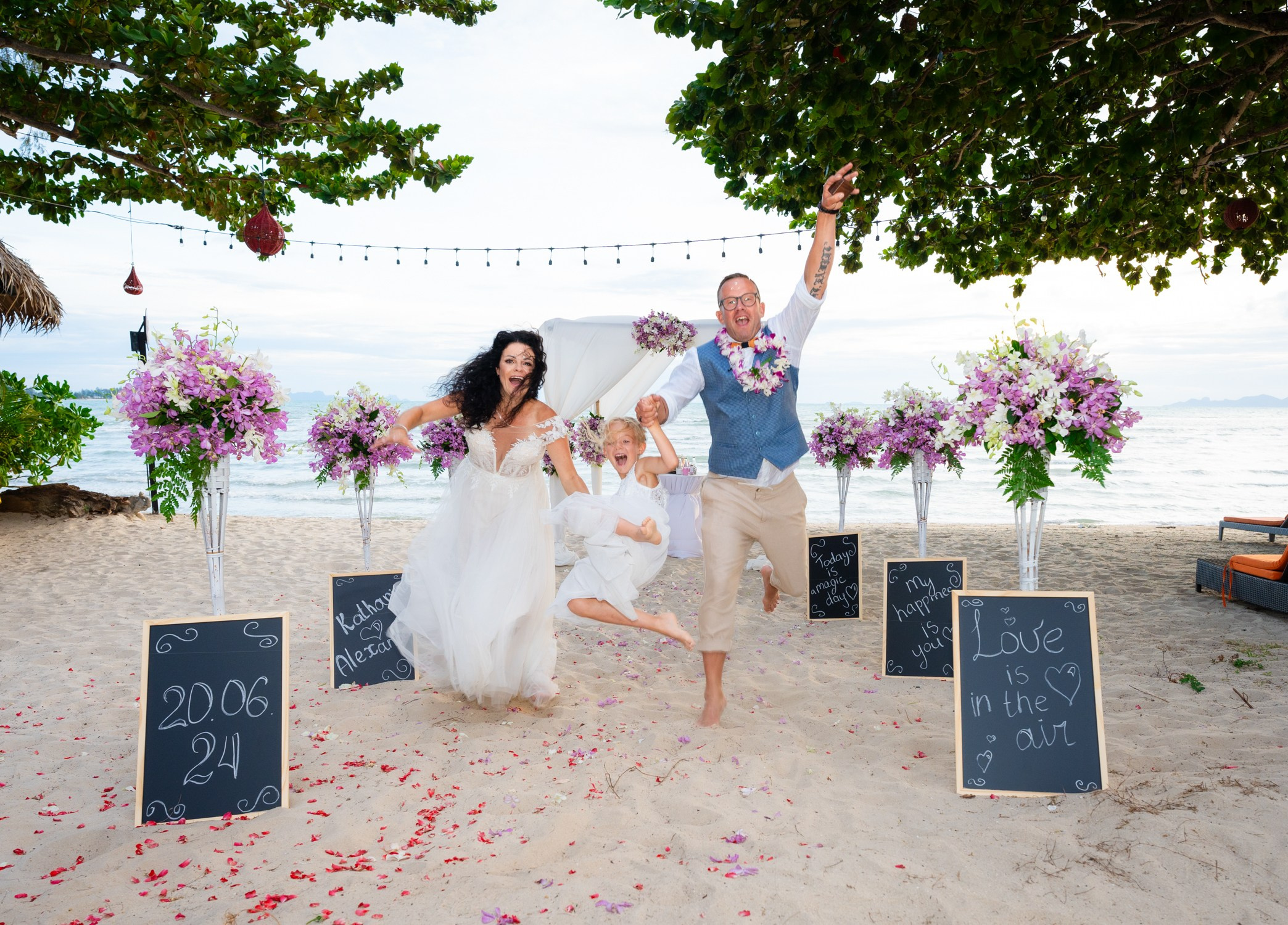 Western ceremony. Wedding on Koh Samui, Thailand