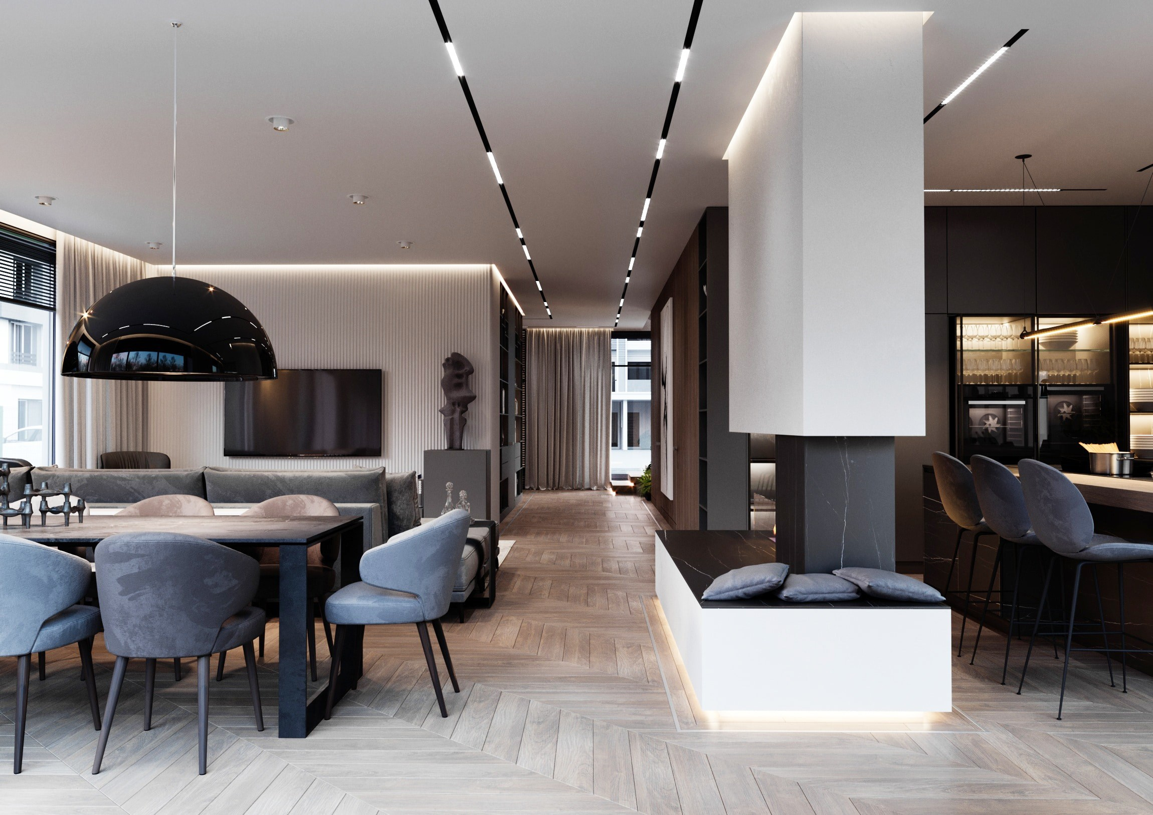 COUNTRY HOUSE. Дизайн интерьера и 3D-визуализация | AB Design Buro