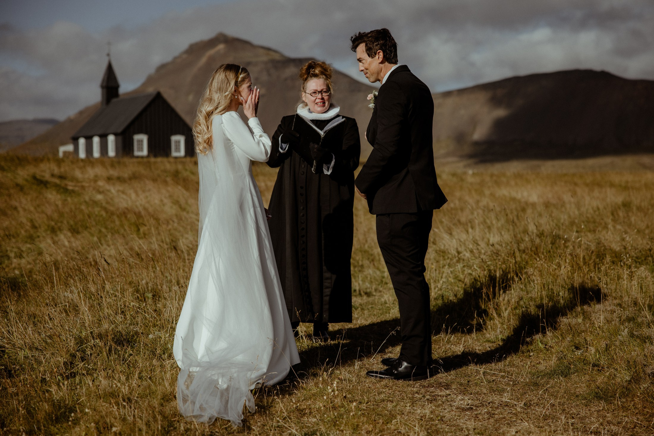 Iceland elopement at Budir Black Church | Snæfellsnes wedding by Iceland elopement photographer & videographer. Iceland elopement photographer & videographer