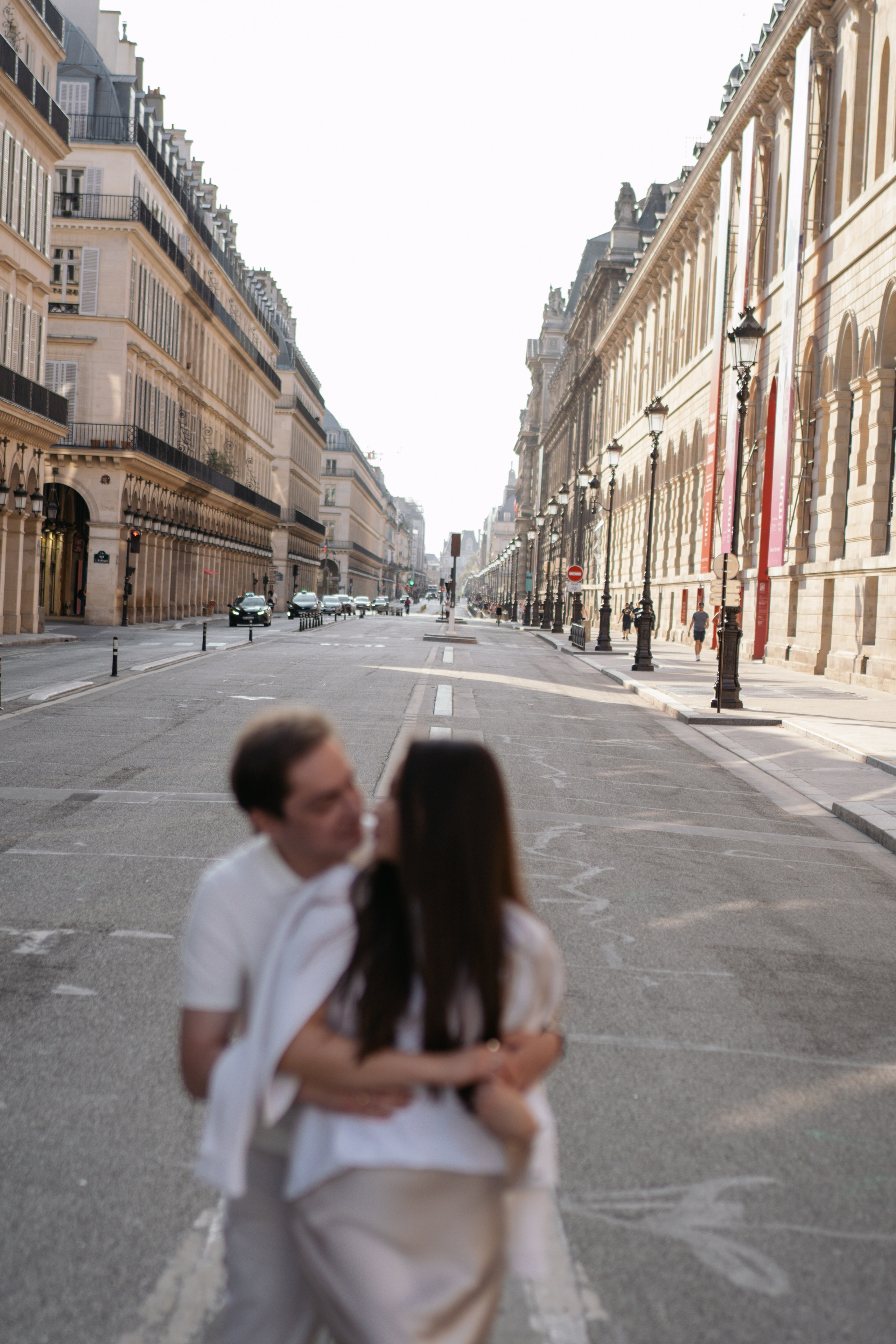парная фотосессия в Париже, улица Риволи