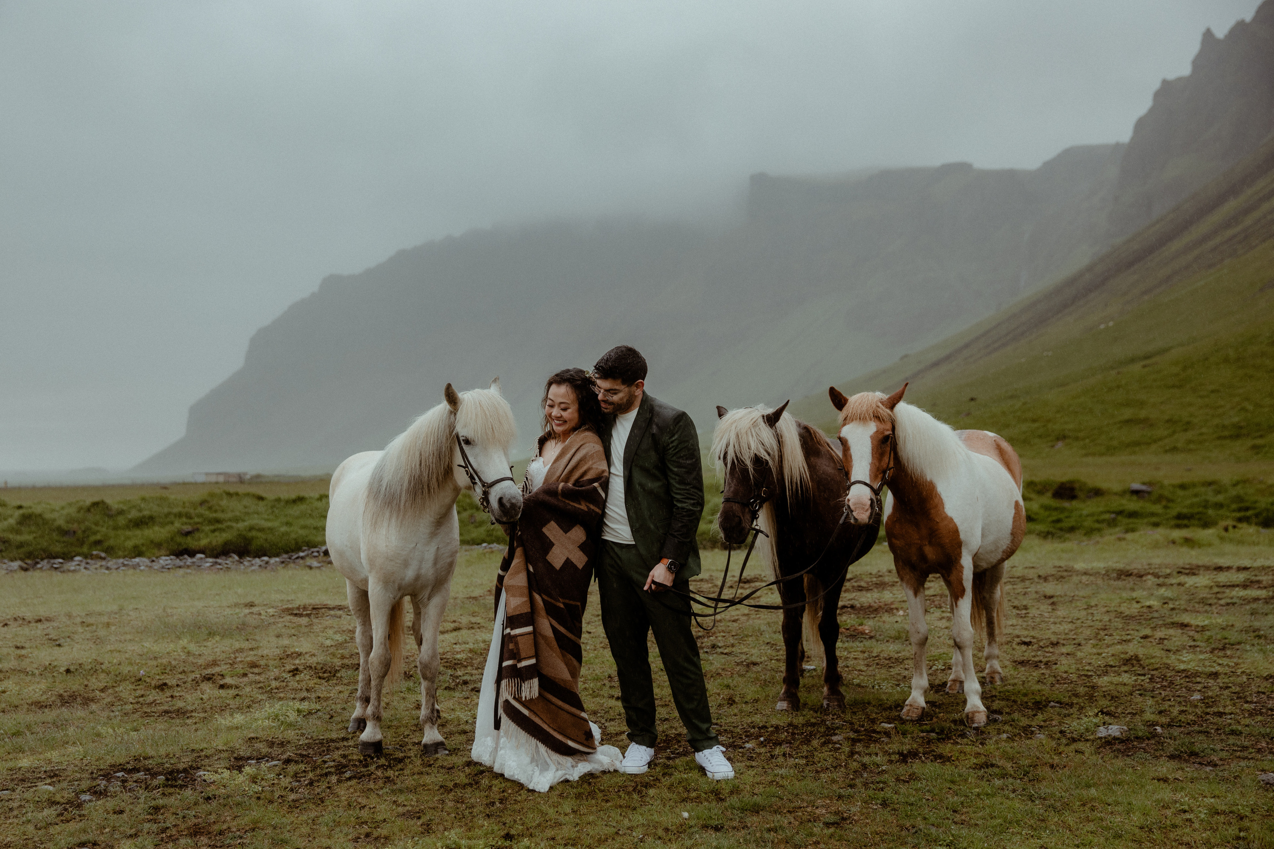 Kvernufoss Waterfall Elopement. Iceland elopement photographer & videographer