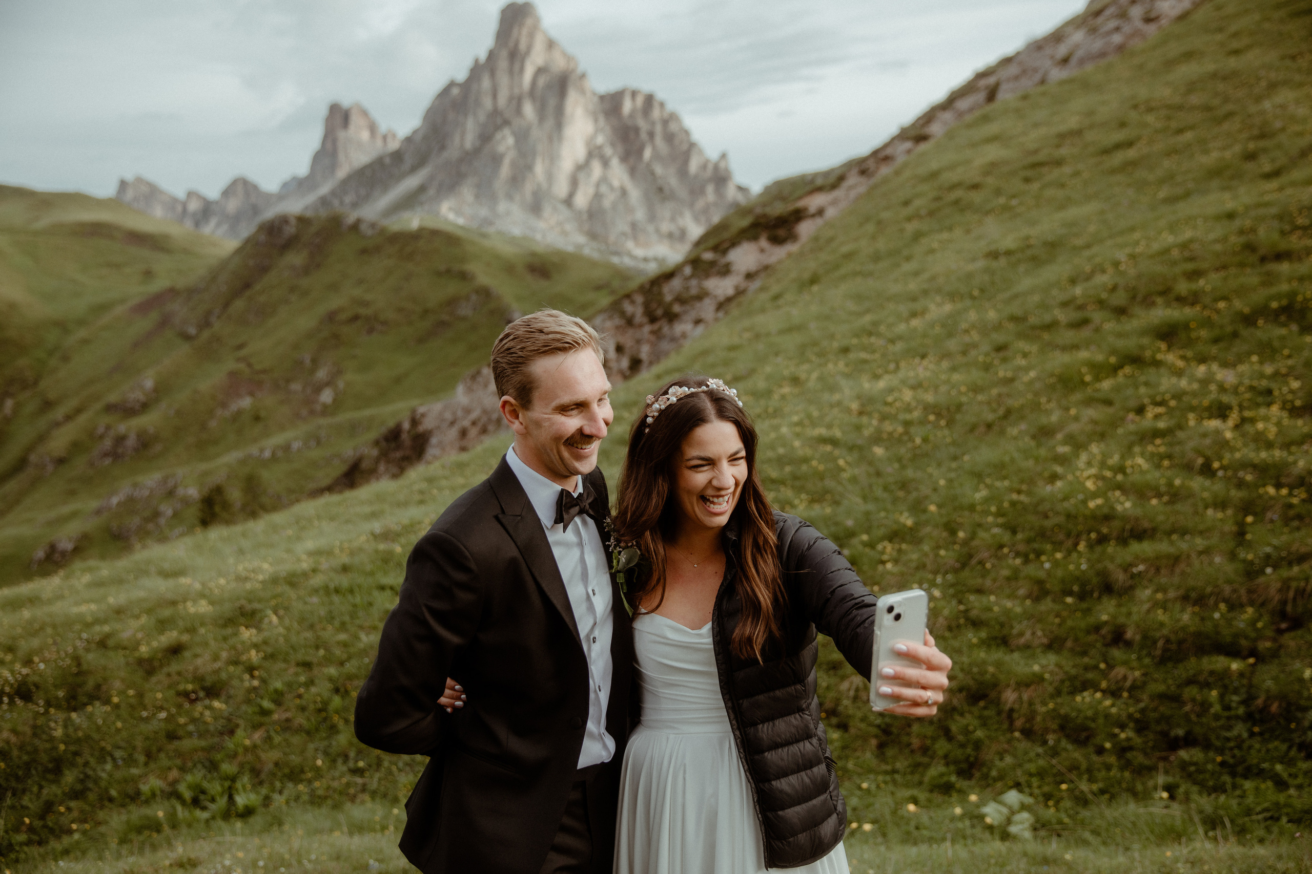 Elopement in the middle of Dolomites. Iceland elopement photographer & videographer