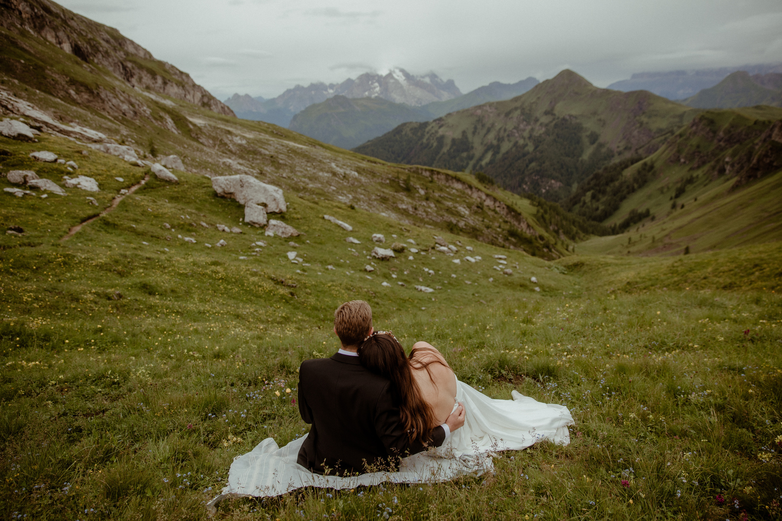 Elopement in the middle of Dolomites. Iceland elopement photographer & videographer