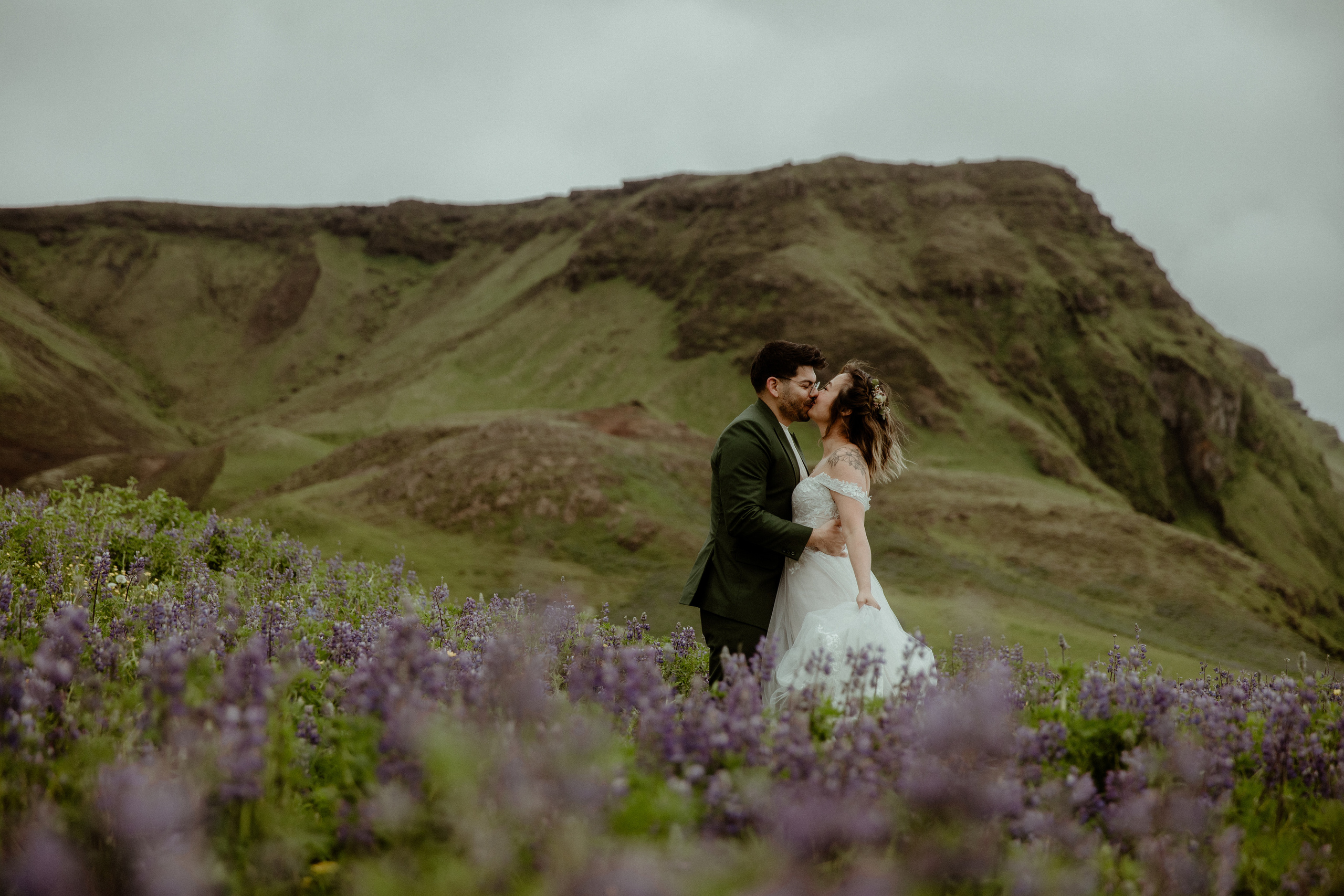 Kvernufoss Waterfall Elopement. Iceland elopement photographer & videographer