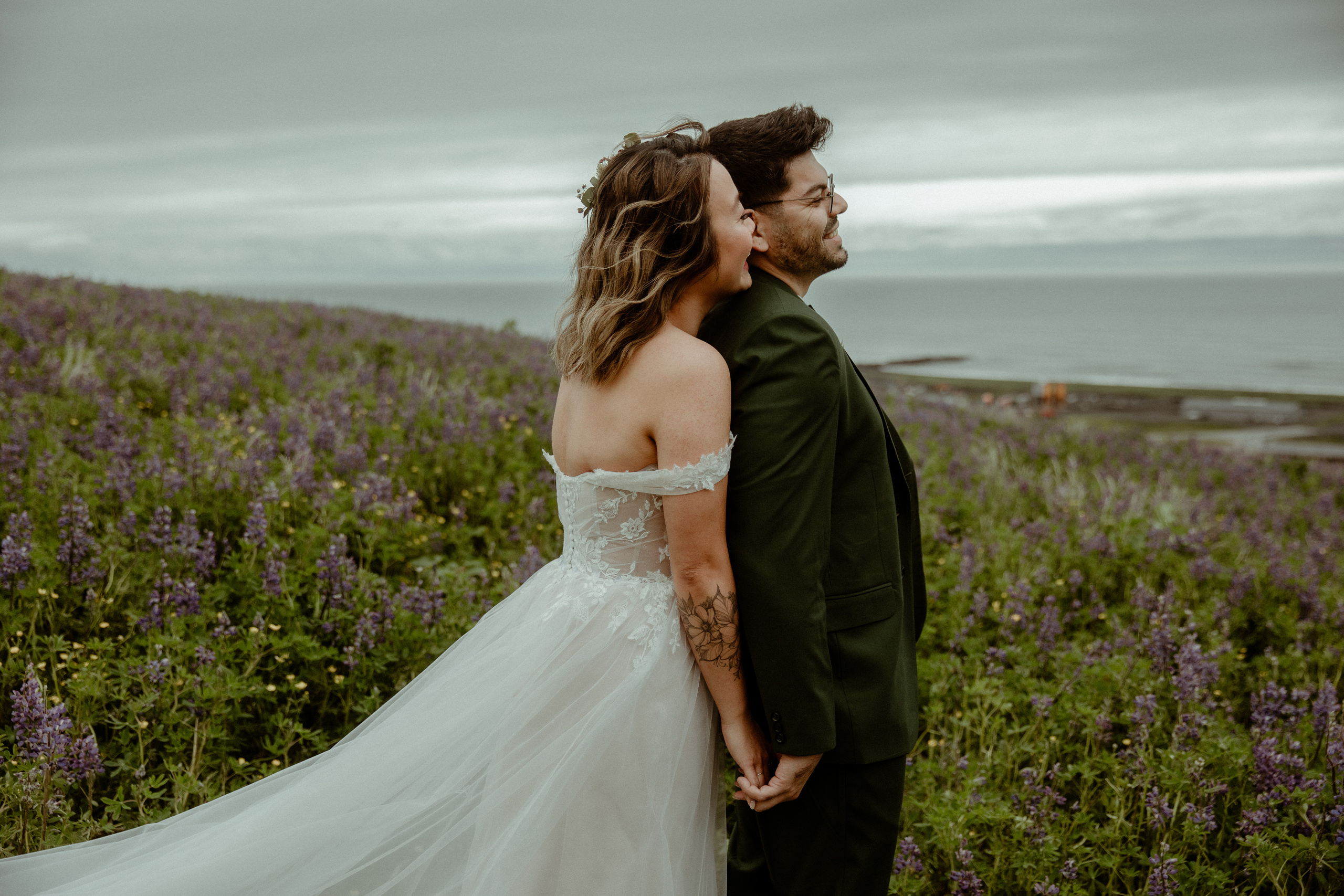 Kvernufoss Waterfall Elopement. Iceland elopement photographer & videographer