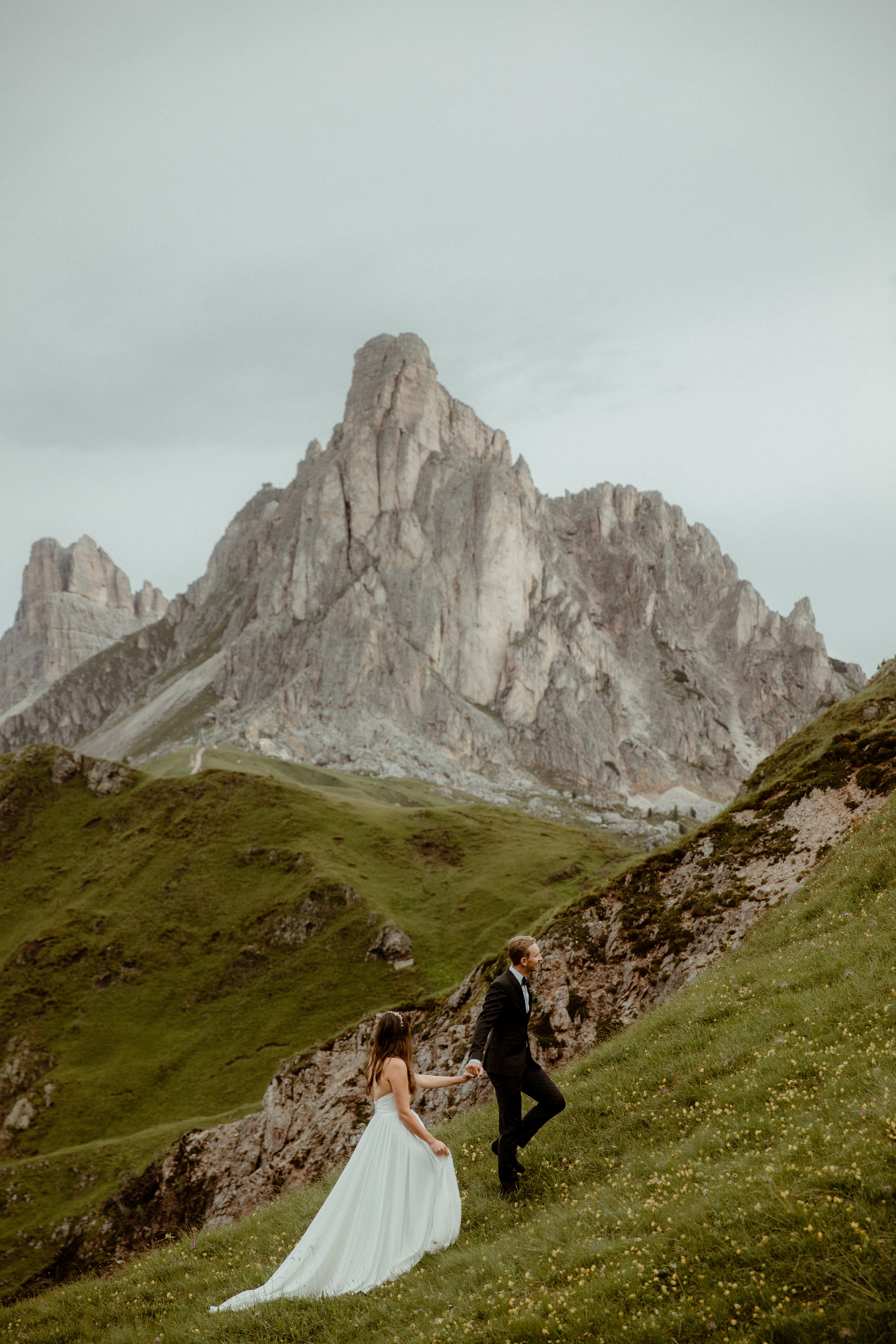 Elopement in the middle of Dolomites. Iceland elopement photographer & videographer