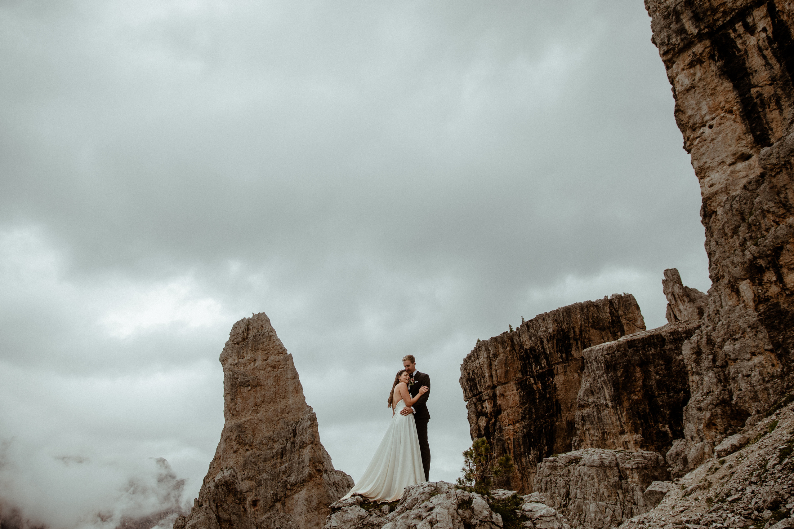 Elopement in the middle of Dolomites. Iceland elopement photographer & videographer