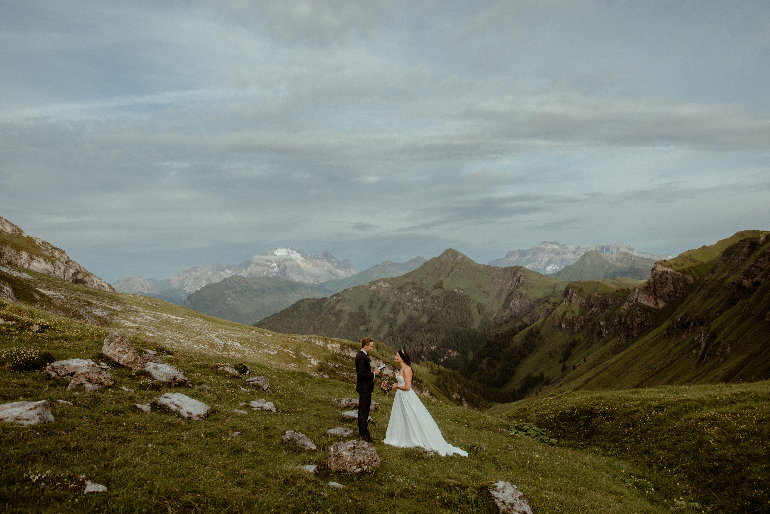 Elopement in the middle of Dolomites. Iceland elopement photographer & videographer