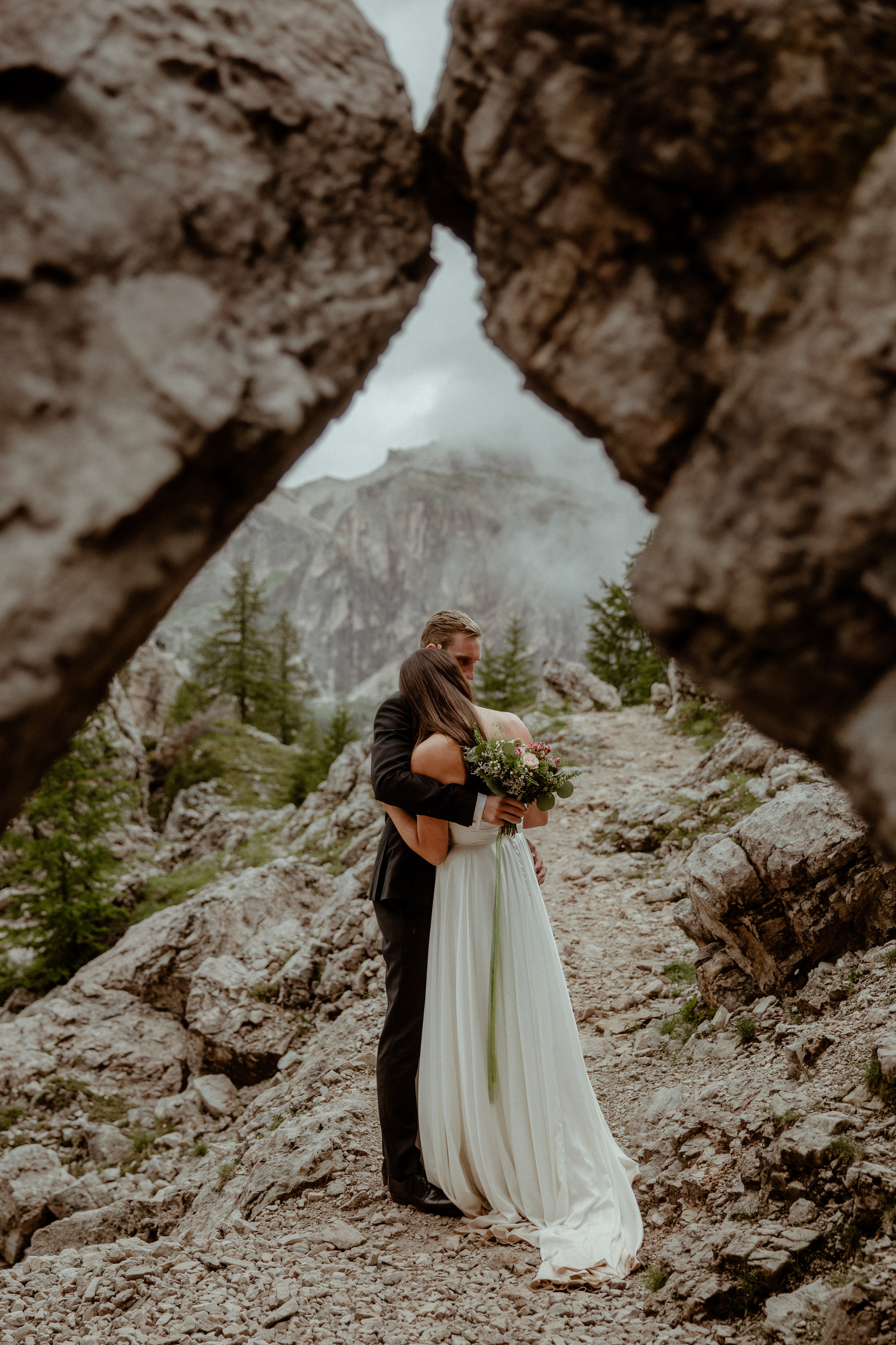 Elopement in the middle of Dolomites. Iceland elopement photographer & videographer