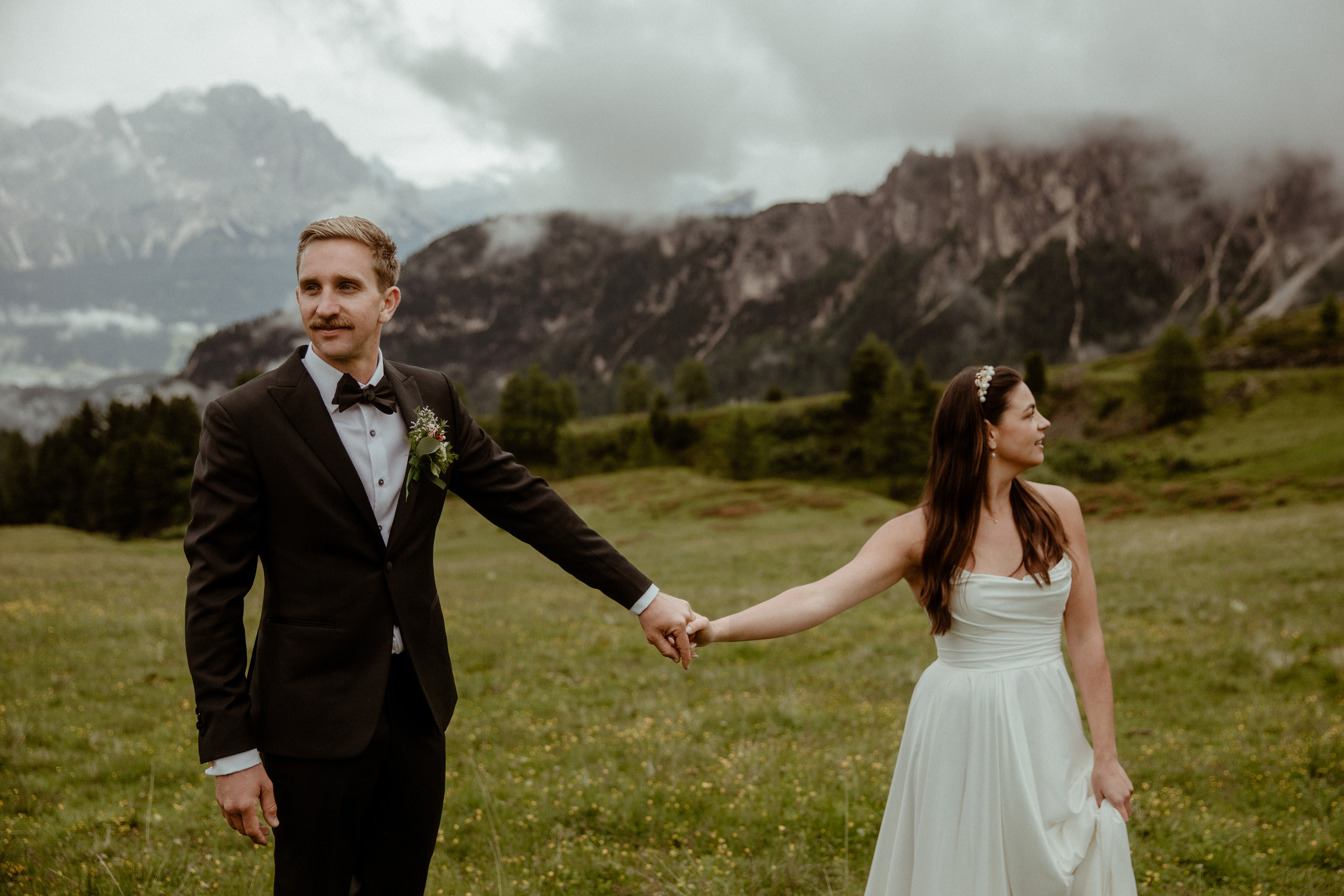 Elopement in the middle of Dolomites. Iceland elopement photographer & videographer