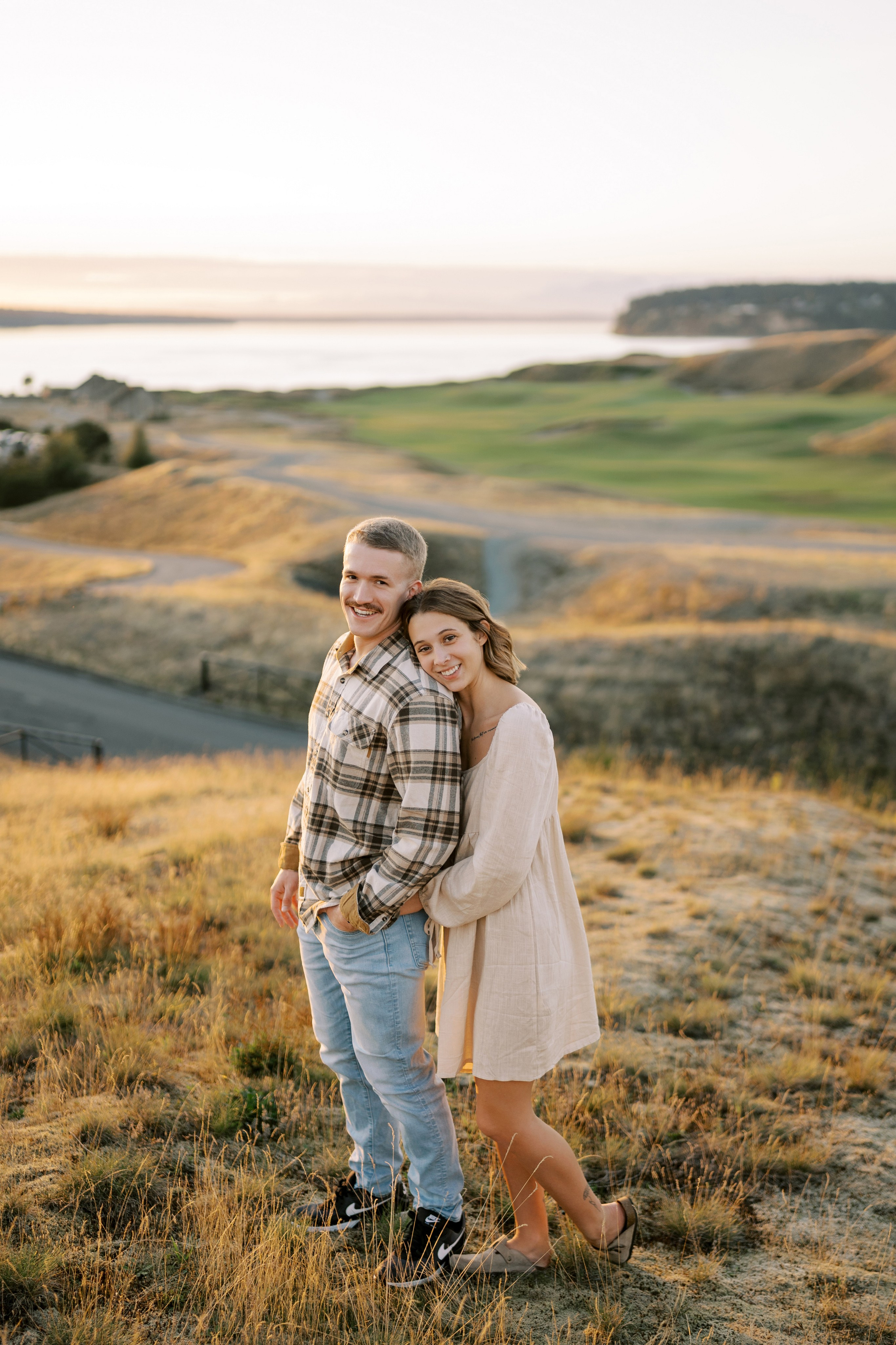 A story of incredible love at sunset. September 2024. Tacoma, Chambers Bay Golf Course. EVAN ARISTOV WEDDING PHOTOGRAPHY — Seattle Wedding Photographer