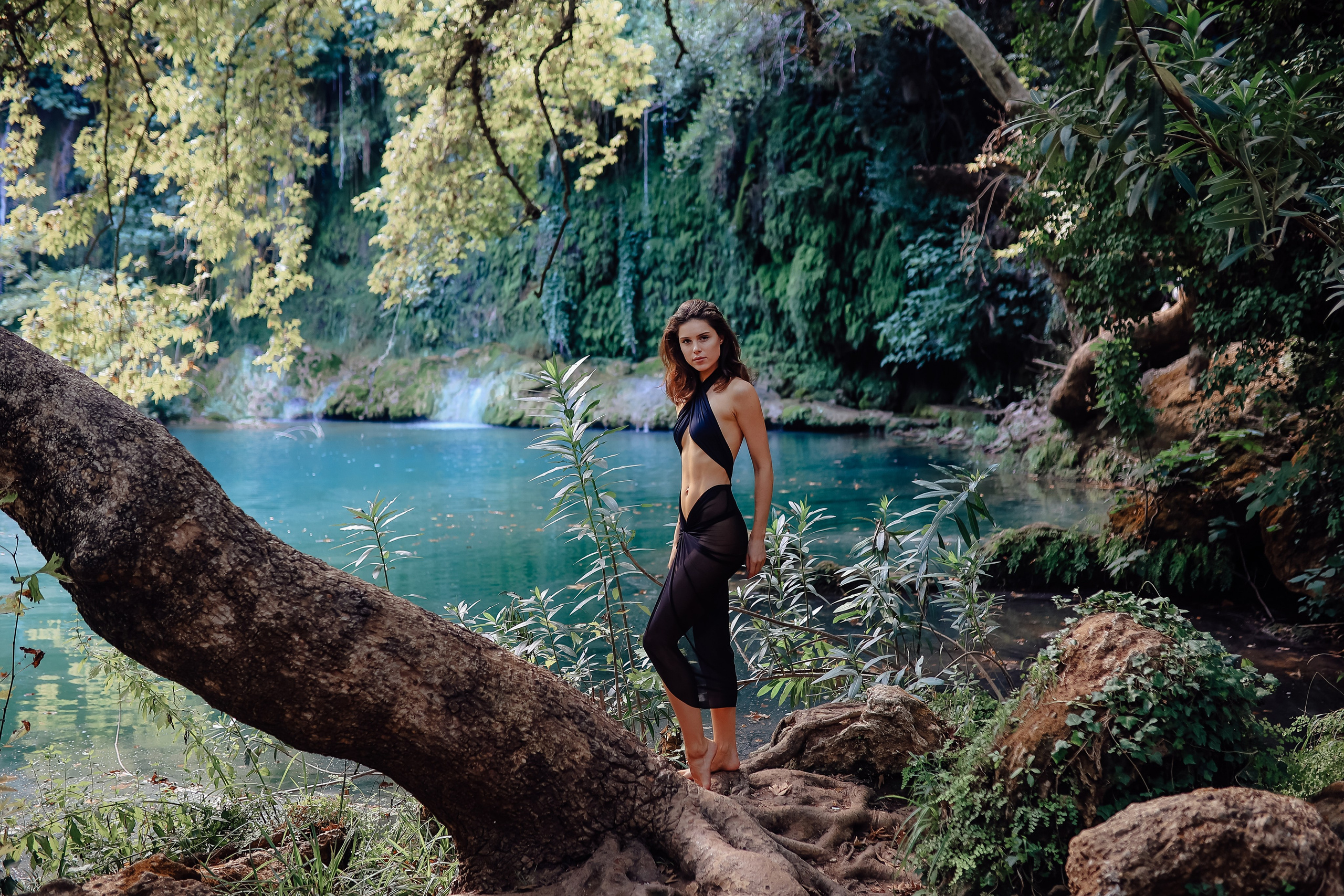 Photoshooting at Kurshunlu waterfall. Photographer in Turkey, Antalya, Kemer, Belek, Side, Kas, Fethiye