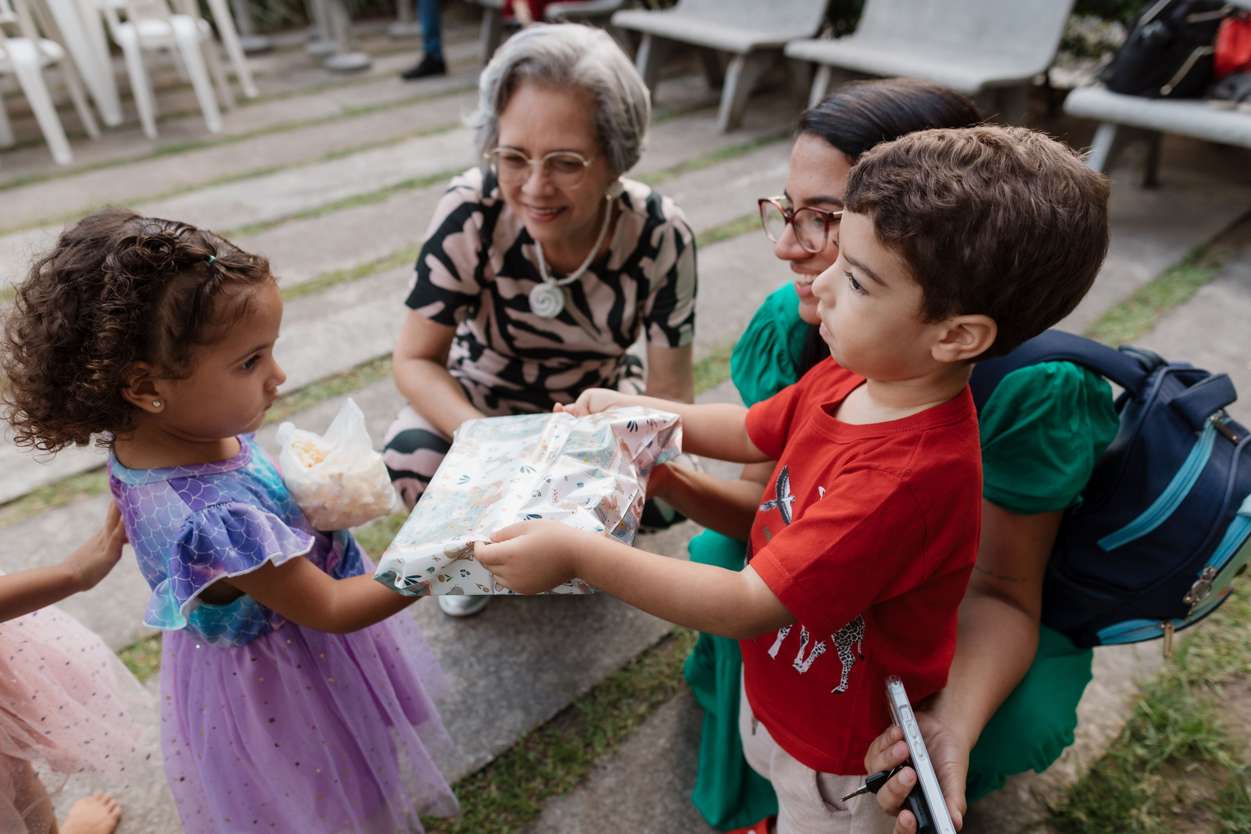Momentos espontâneos da festa infantil