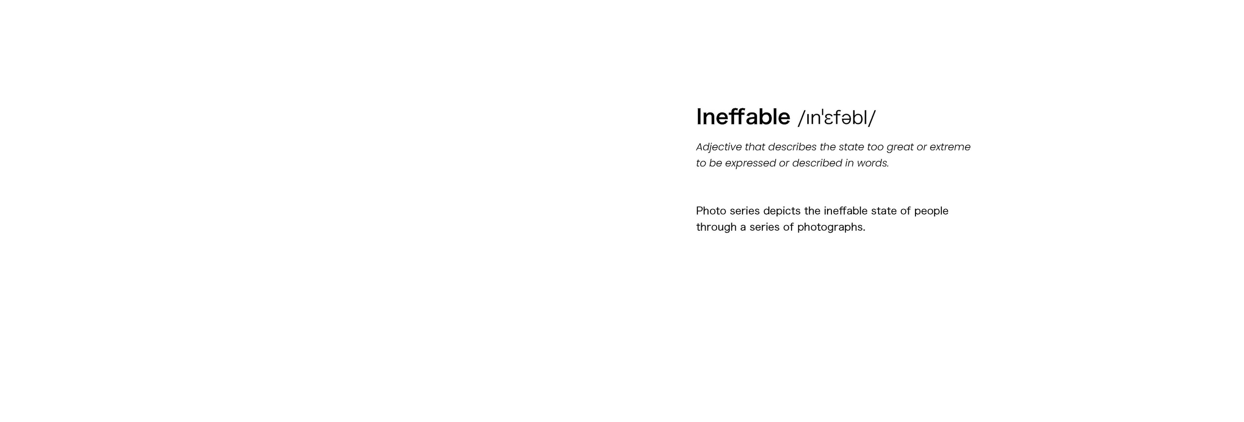 Ineffable photo seires. Hamza Makić Cinematographer, Photographer & Visual Artist