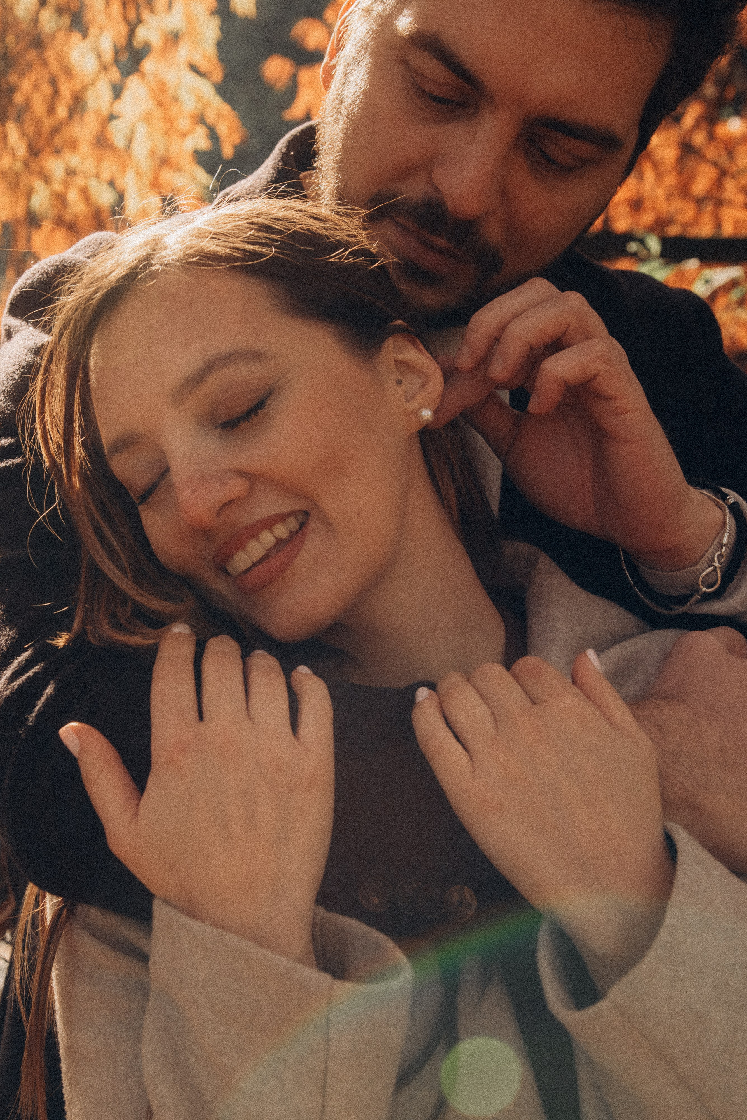 Photoshooting in Milan. Sweet couple. Love story. Romantic photoshooting in Milan