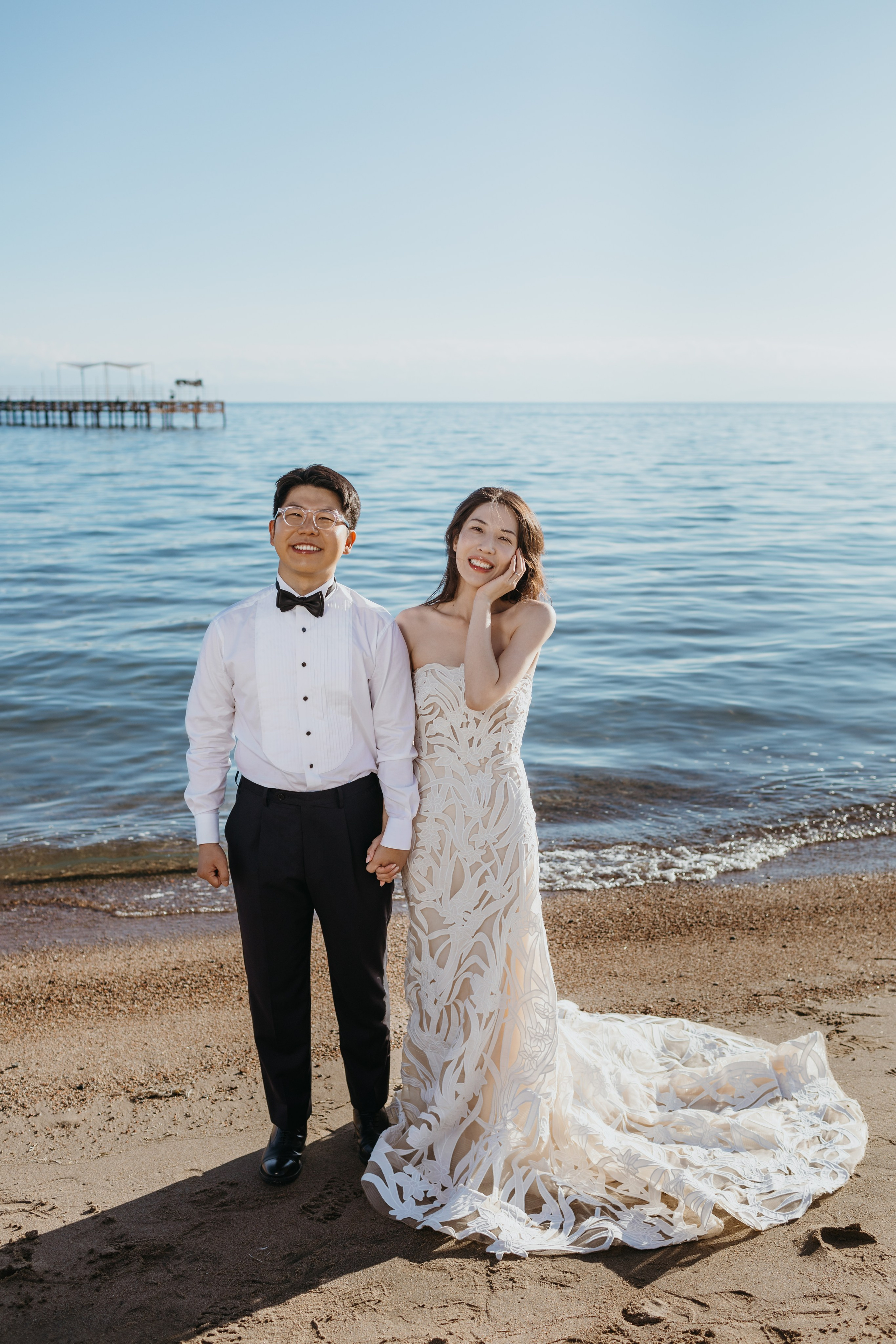 Чесан и Лиса (South Korea) — свадебная фотосессия на Иссык-Куле, пансионат “Каприз” | Chisun & Lisa — Issyk-Kul Lake wedding photos, Capriz. Фотограф в Бишкеке Оксана Шувалова