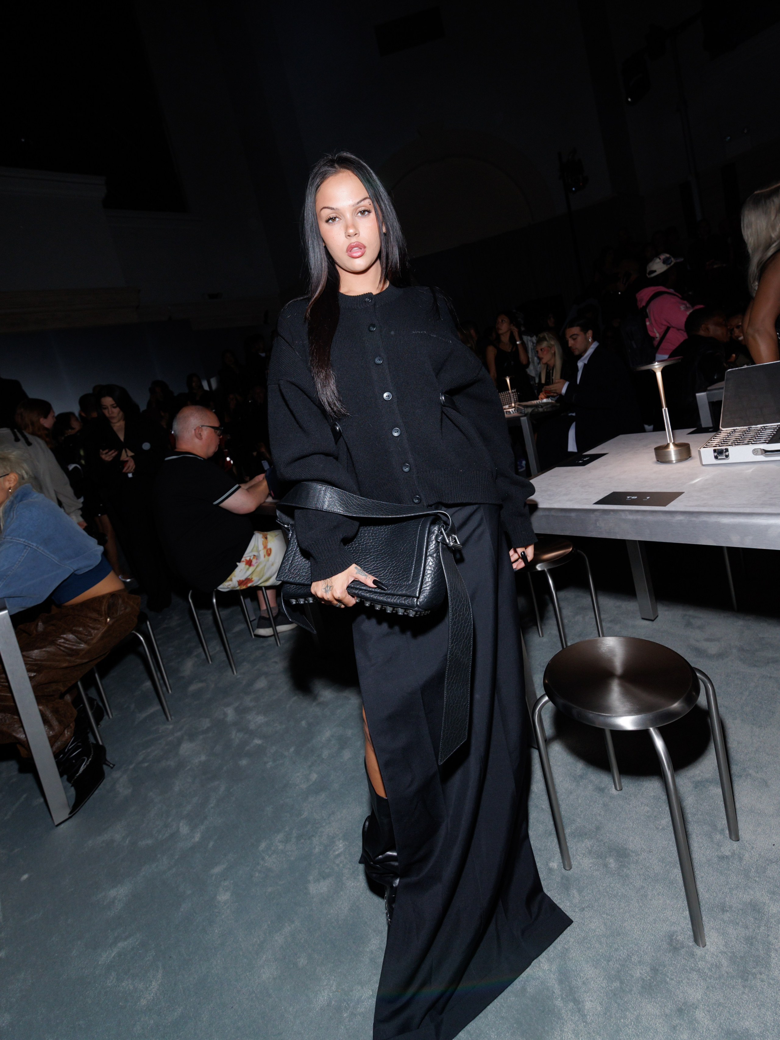 Guest posing at dinner table – candid NYC event photography