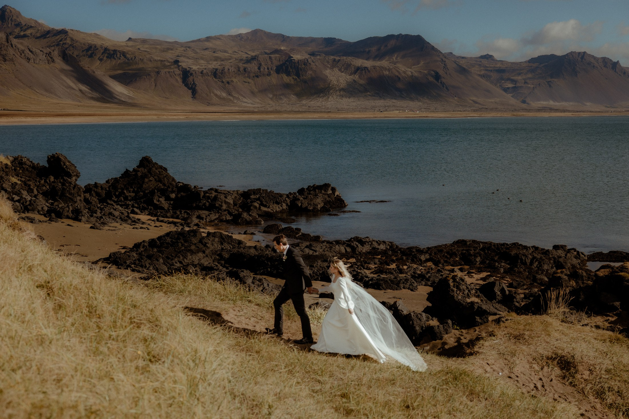 Iceland elopement at Budir Black Church | Snæfellsnes wedding by Iceland elopement photographer & videographer. Iceland elopement photographer & videographer