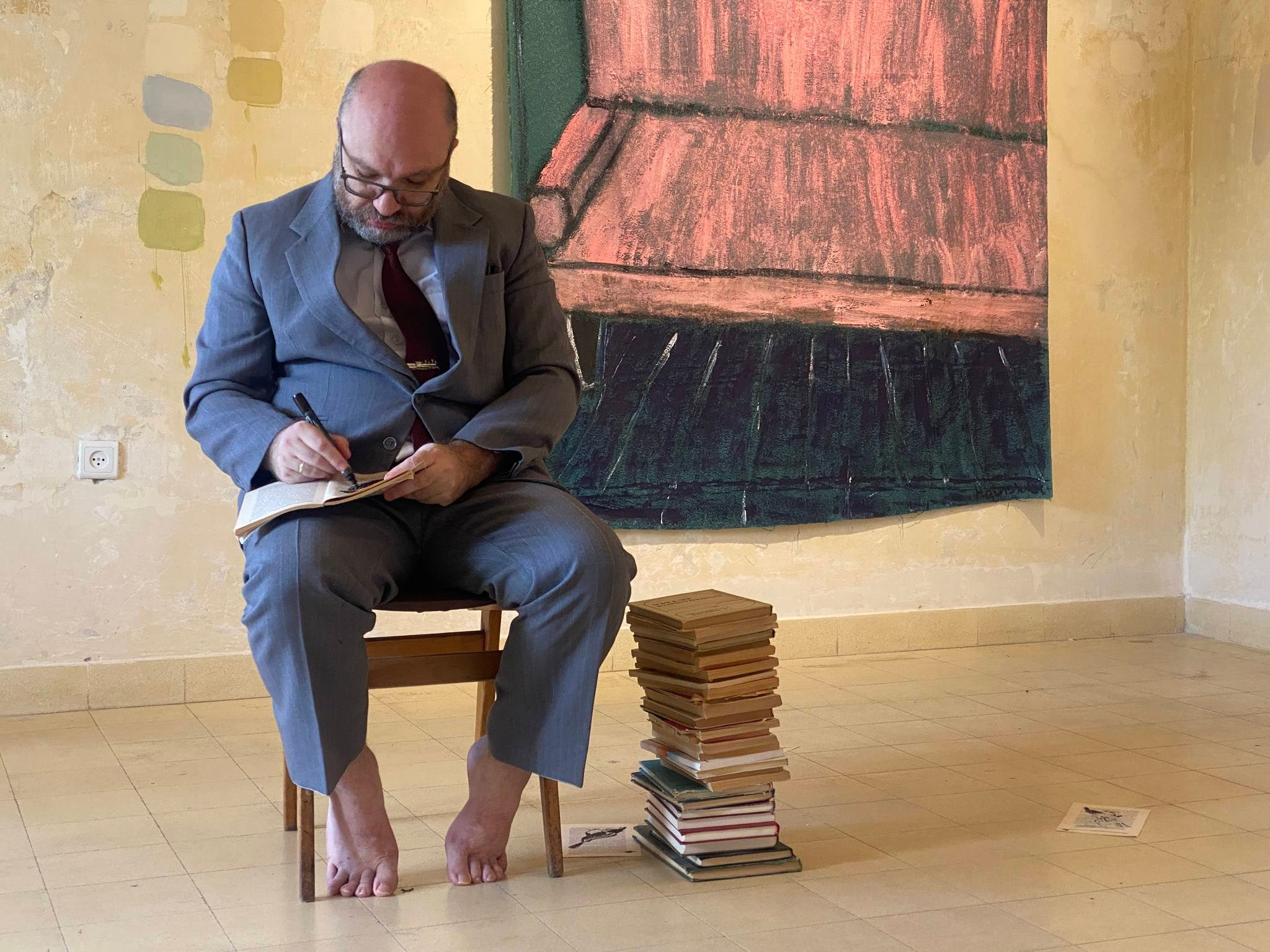 Dad, look, the birds are flying down, 2024. Haim Sokol’s artists website