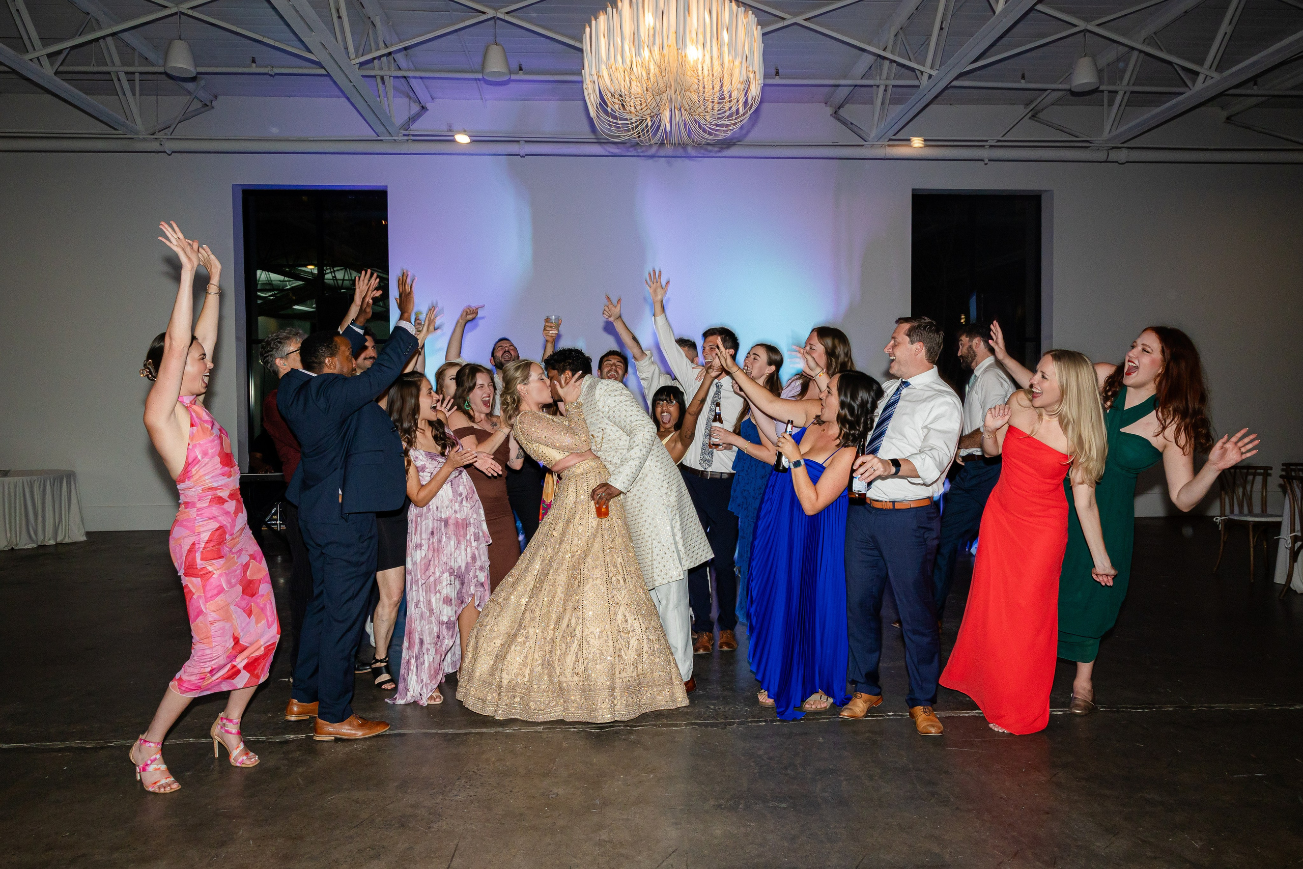 Color, Culture, and Celebration: A Vibrant Indian Fusion Wedding at The 405 in July. Wedding and portrait photography in Greenville SC