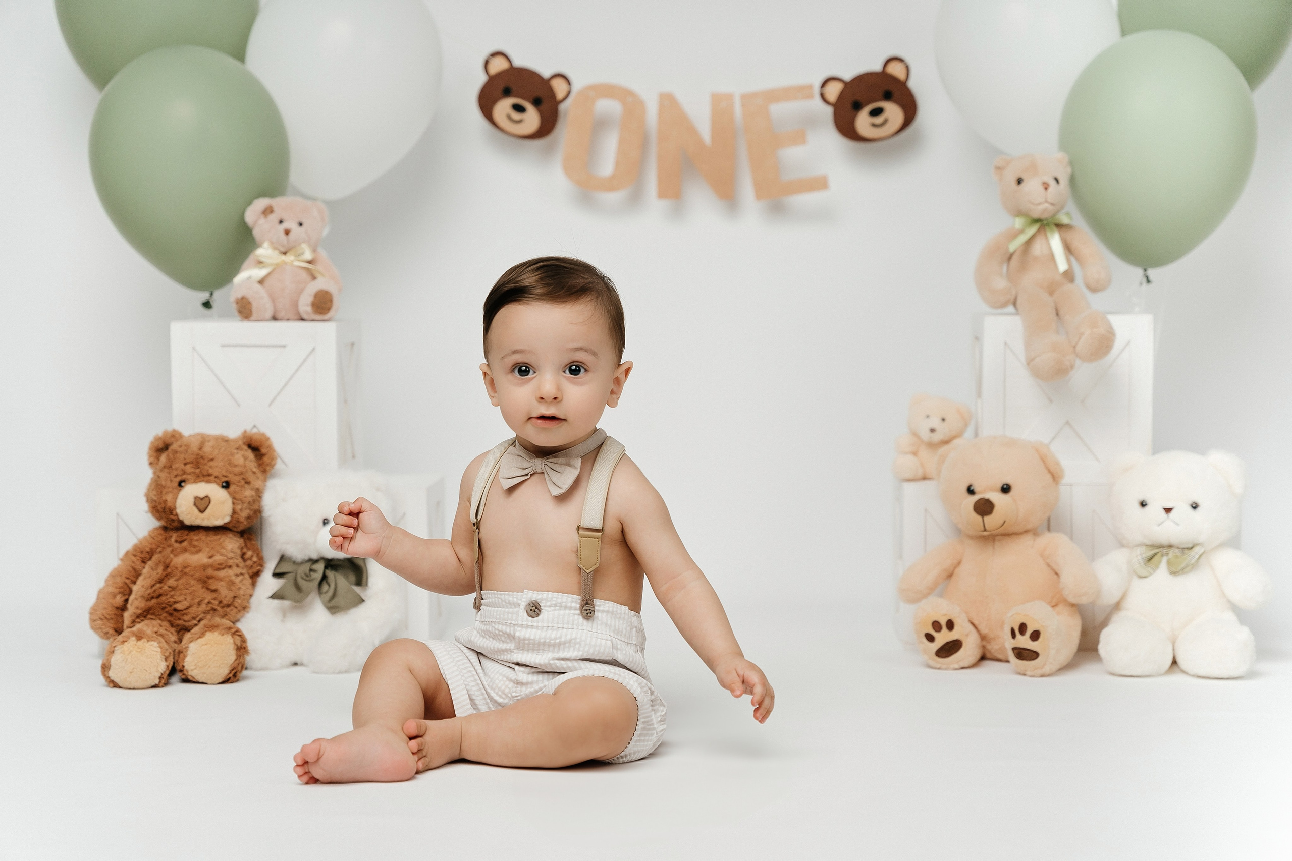 Teddy Bear One Year Cake Smash Photos. Newborn and family photographer. Hills District. Sydney