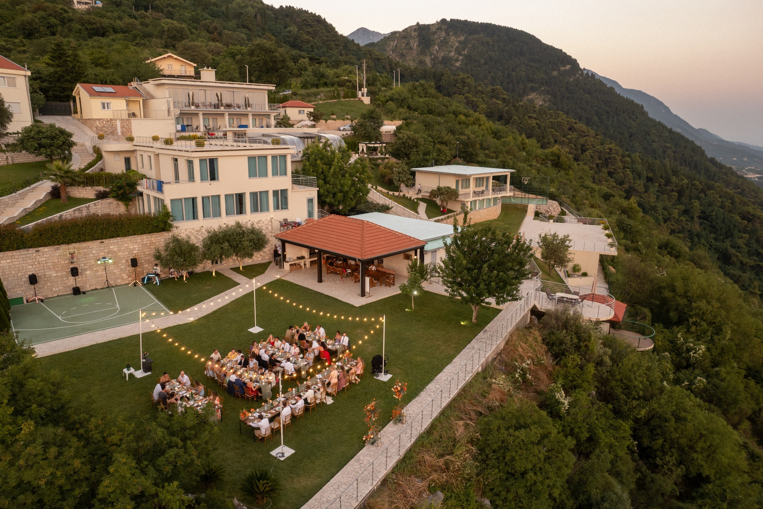 Bryllup i villa Eagle Eye over Kotor i Montenegro