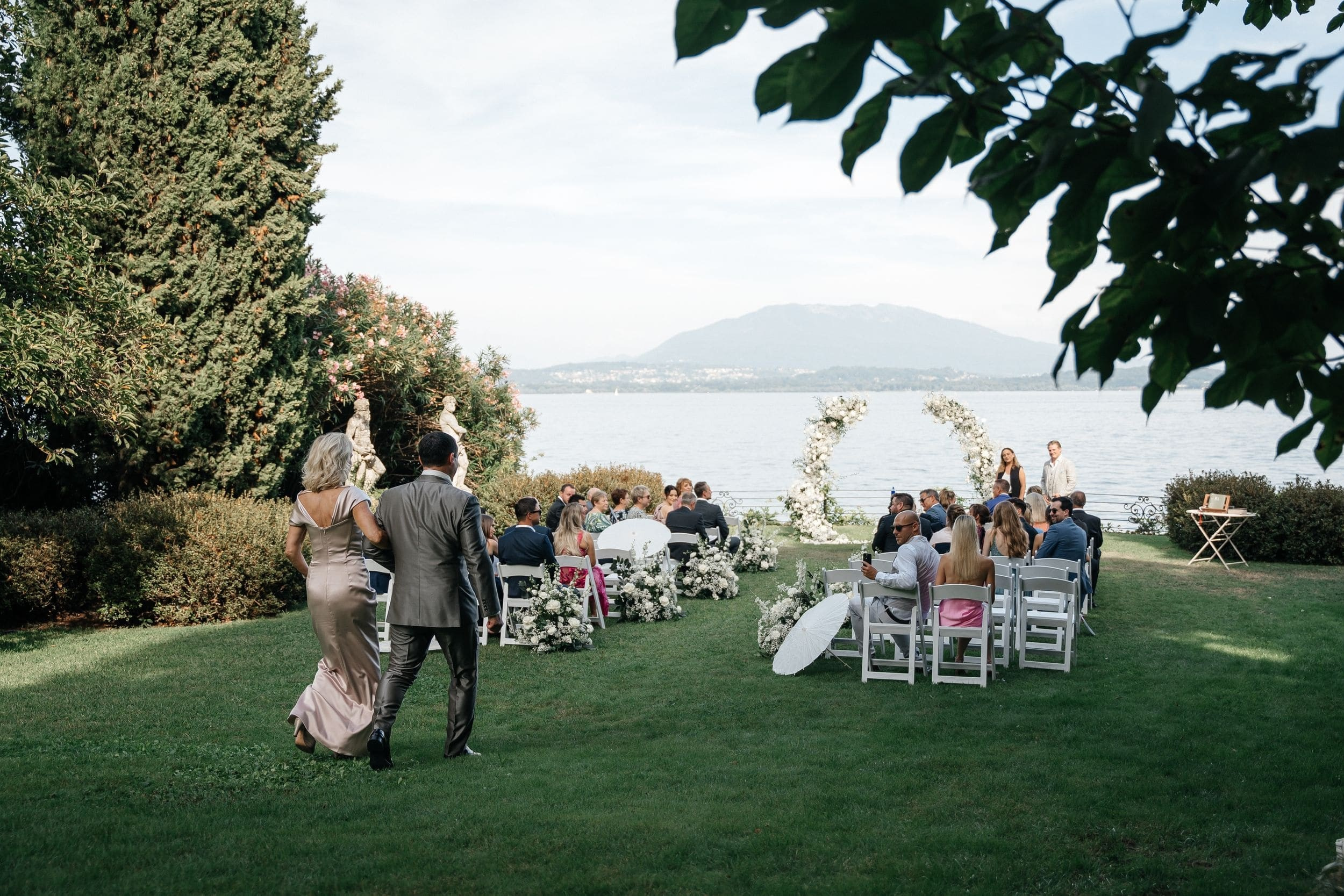 grooms entrance to the reception before ceremony