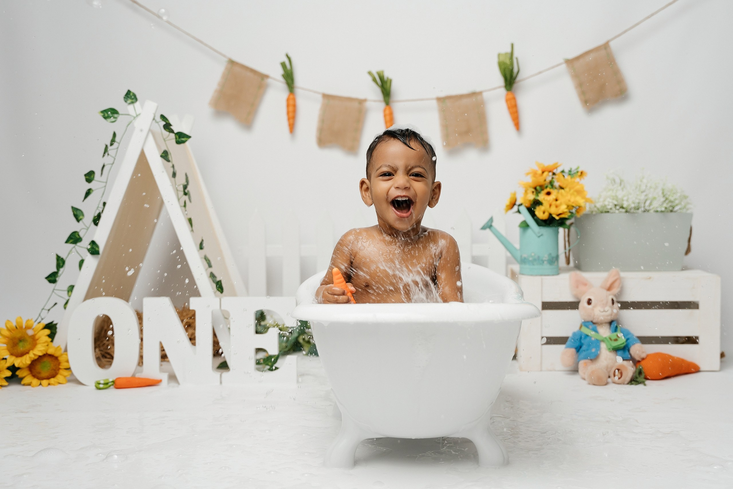 Peter rabbit cake smash session. Newborn and family photographer. Hills District. Sydney