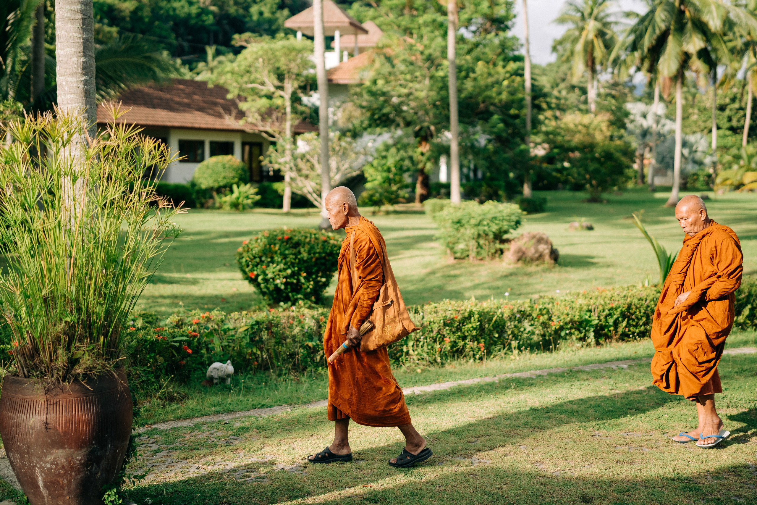 Buddhist blessing wedding Ceremony on Koh Samui, Thailand