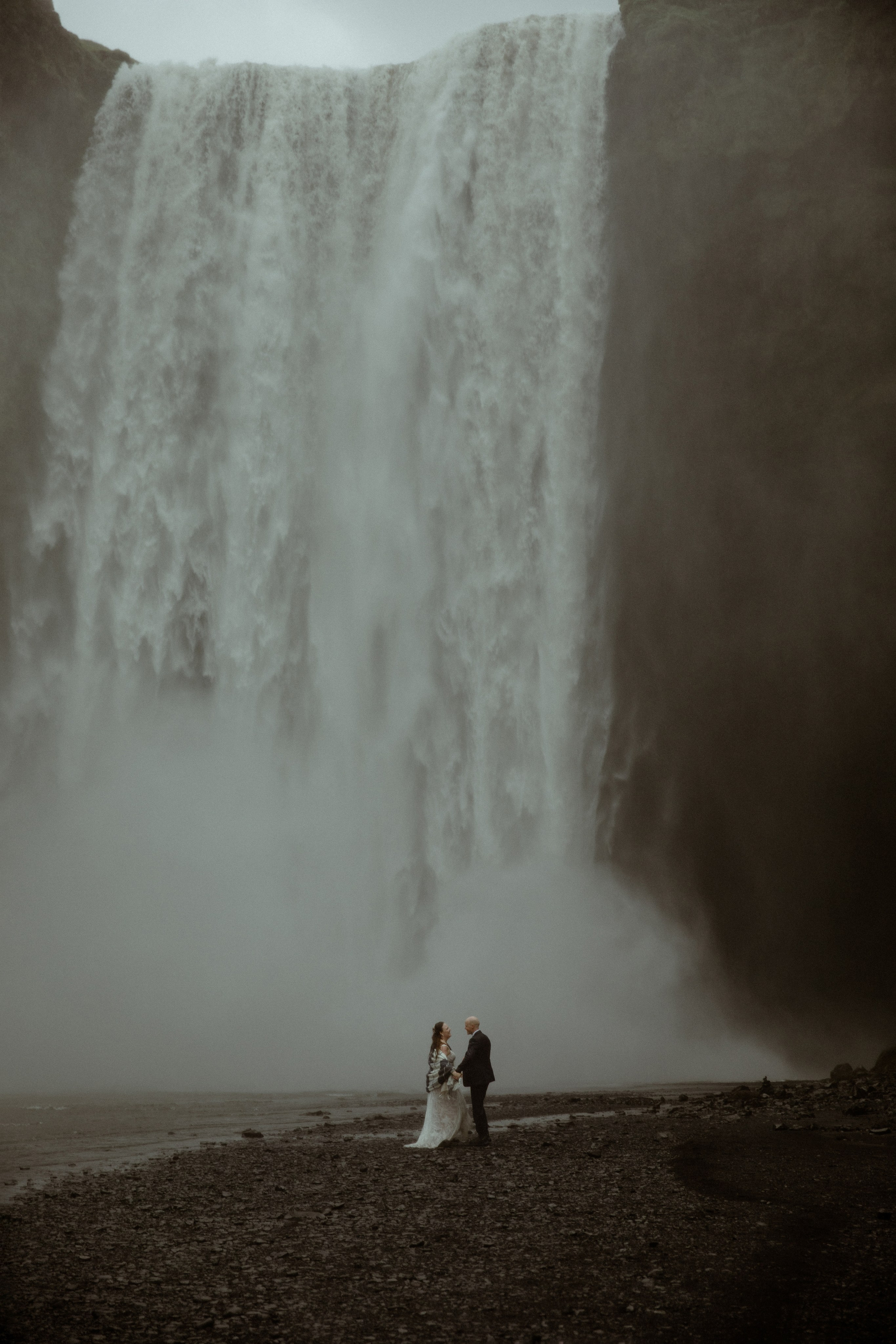 Iceland Elopement at Black Sand Beach. Iceland elopement photographer & videographer
