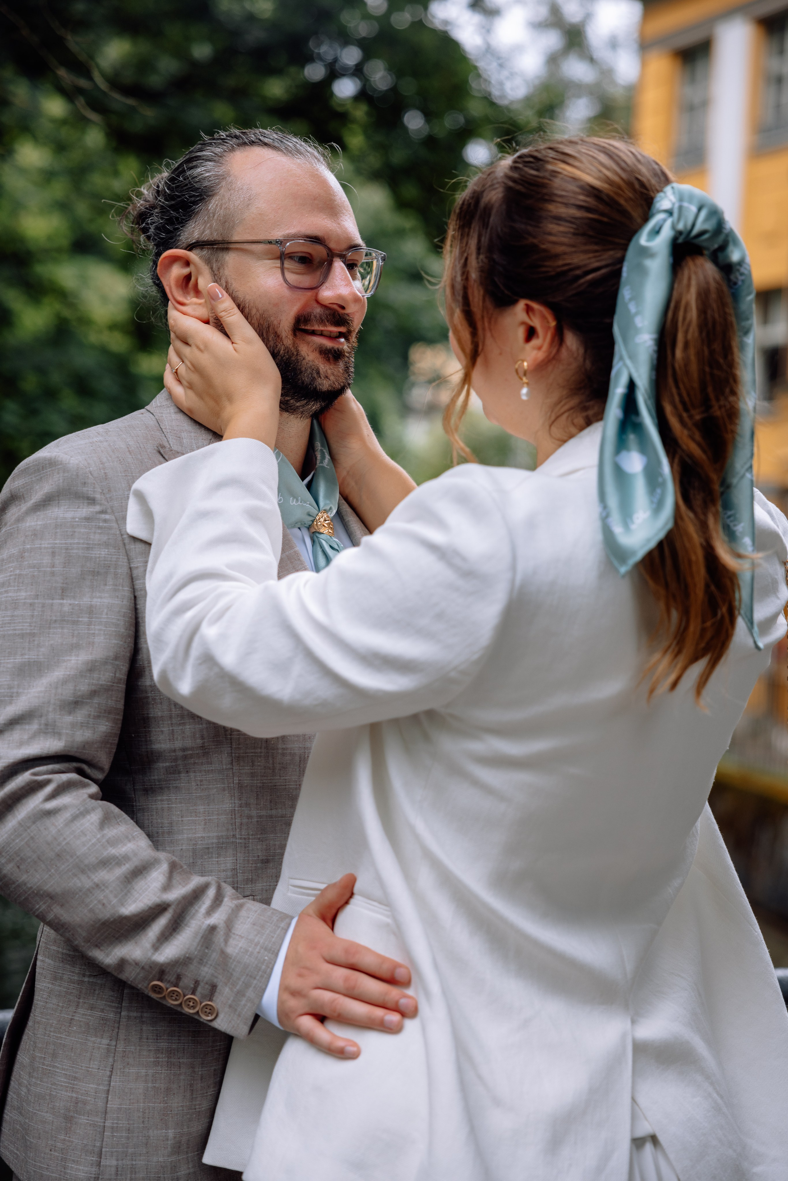 Corinna und Daniel: romantische Hochzeit in der Mandlstrasse/Sommer 2025. Hochzeitsfotograf München Taufe Familienfotograf Tanja Mauke