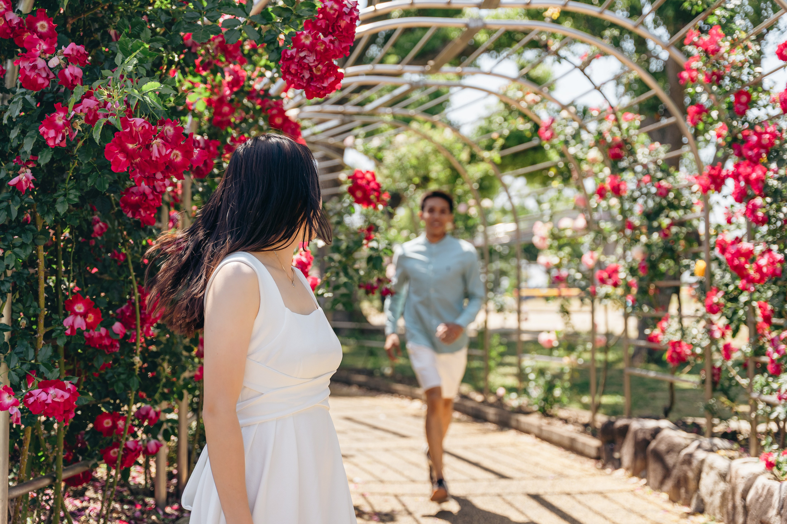 Fukuoka Couple Photoshoot: Roses, Totoro Forest & Sunset Love Story