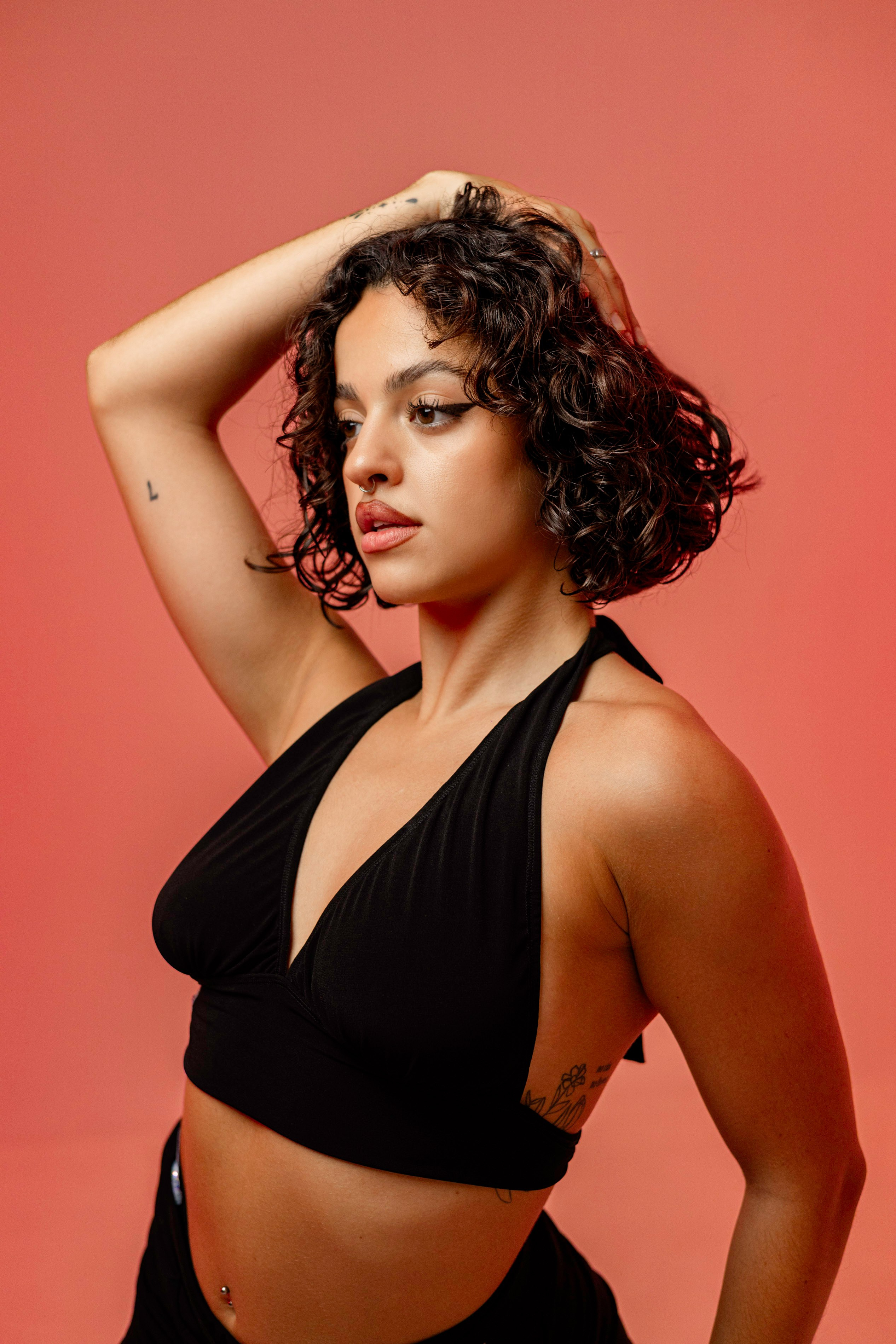Female salsa instructor during a studio branding session