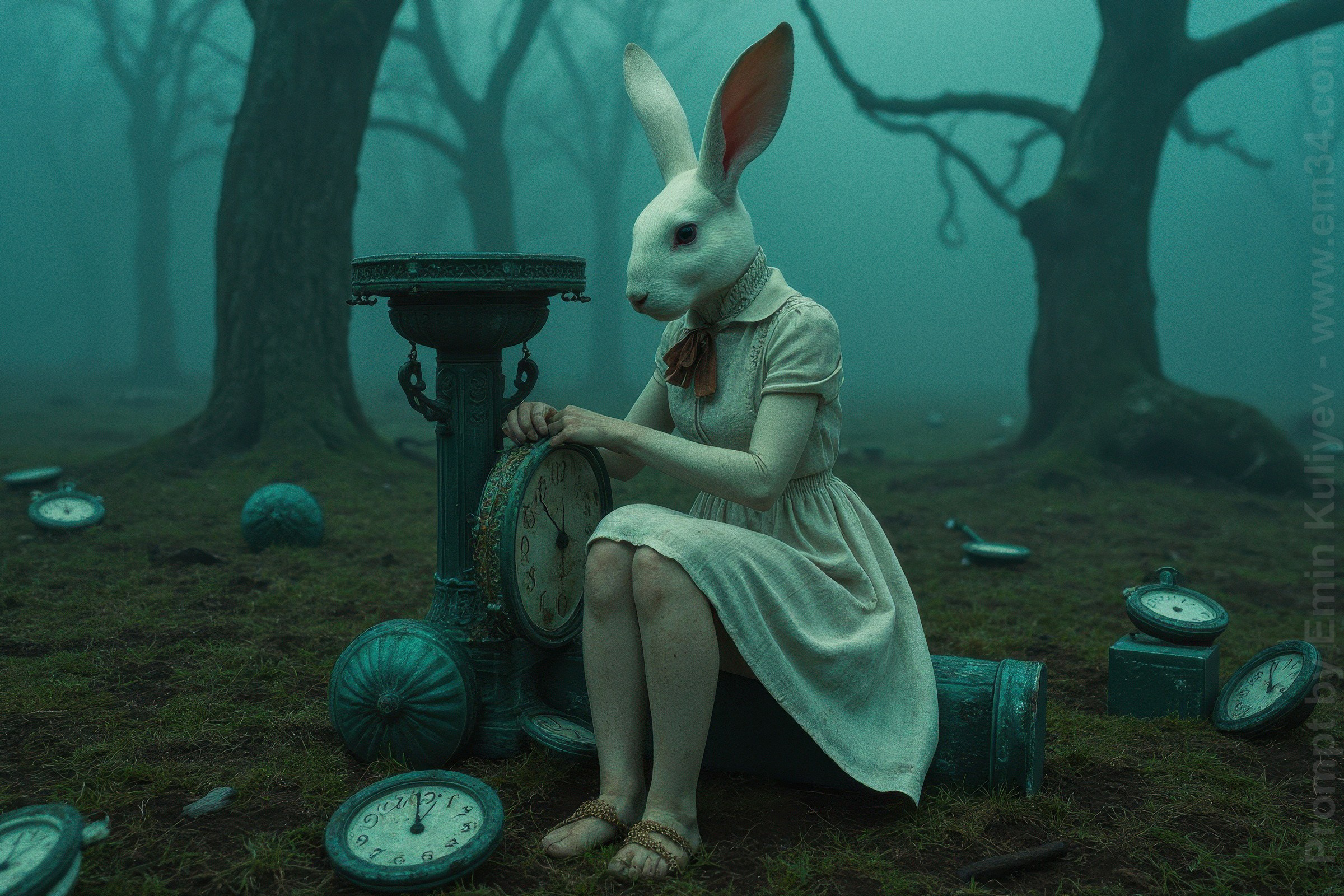 AI Meets Alice in Wonderland — Surreal Journey Through Mood, Imagination & Unseen Worlds with Artificial Intelligence Art. Emin Kuliyev — Award-Winning Wedding Photojournalist NYC & USA | Best Wedding Photographer Known for Candid, Timeless Moments