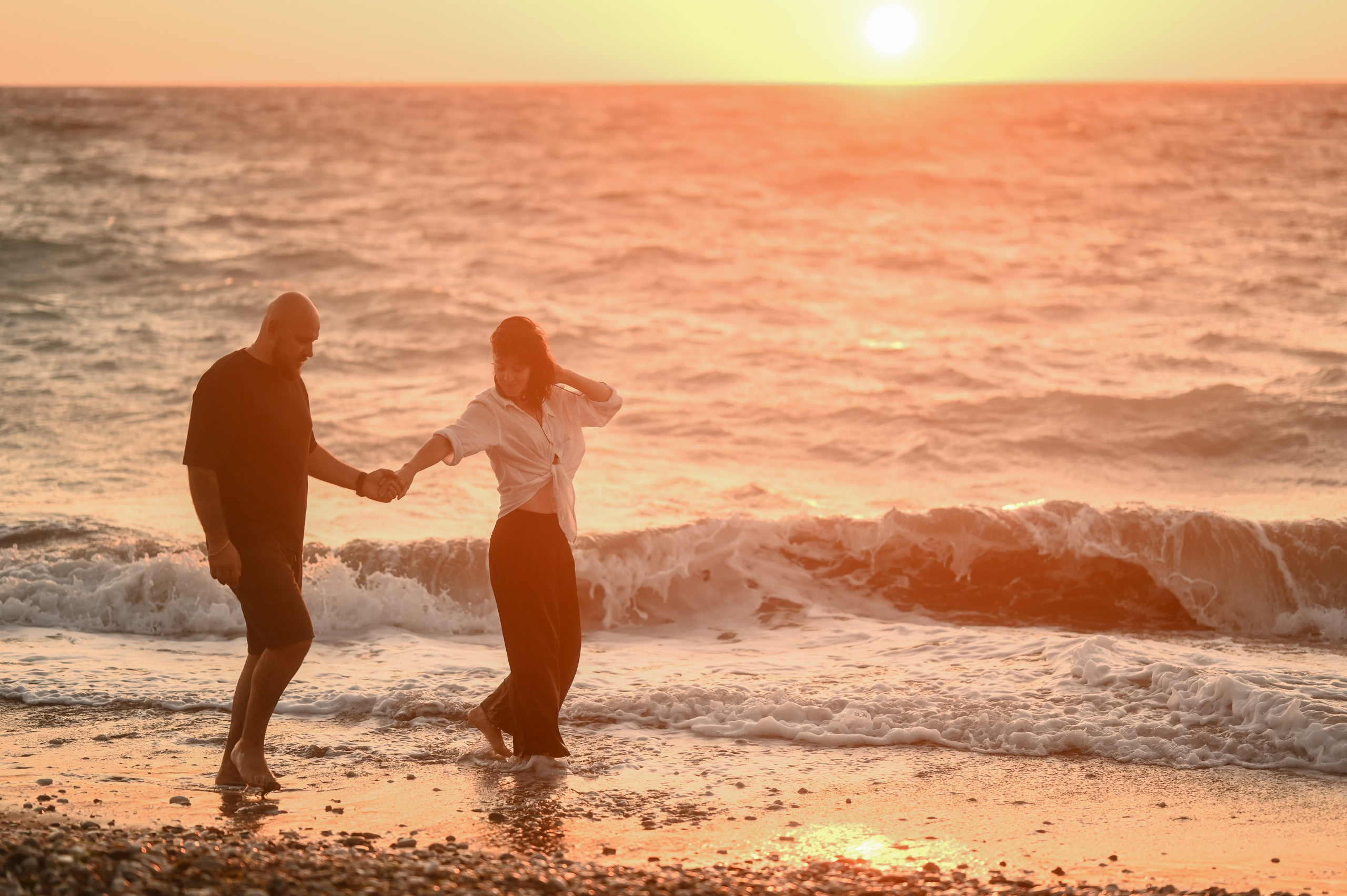 Sunset family photoshoot on the beach Rhodes. Photographer in Rhodes Island
