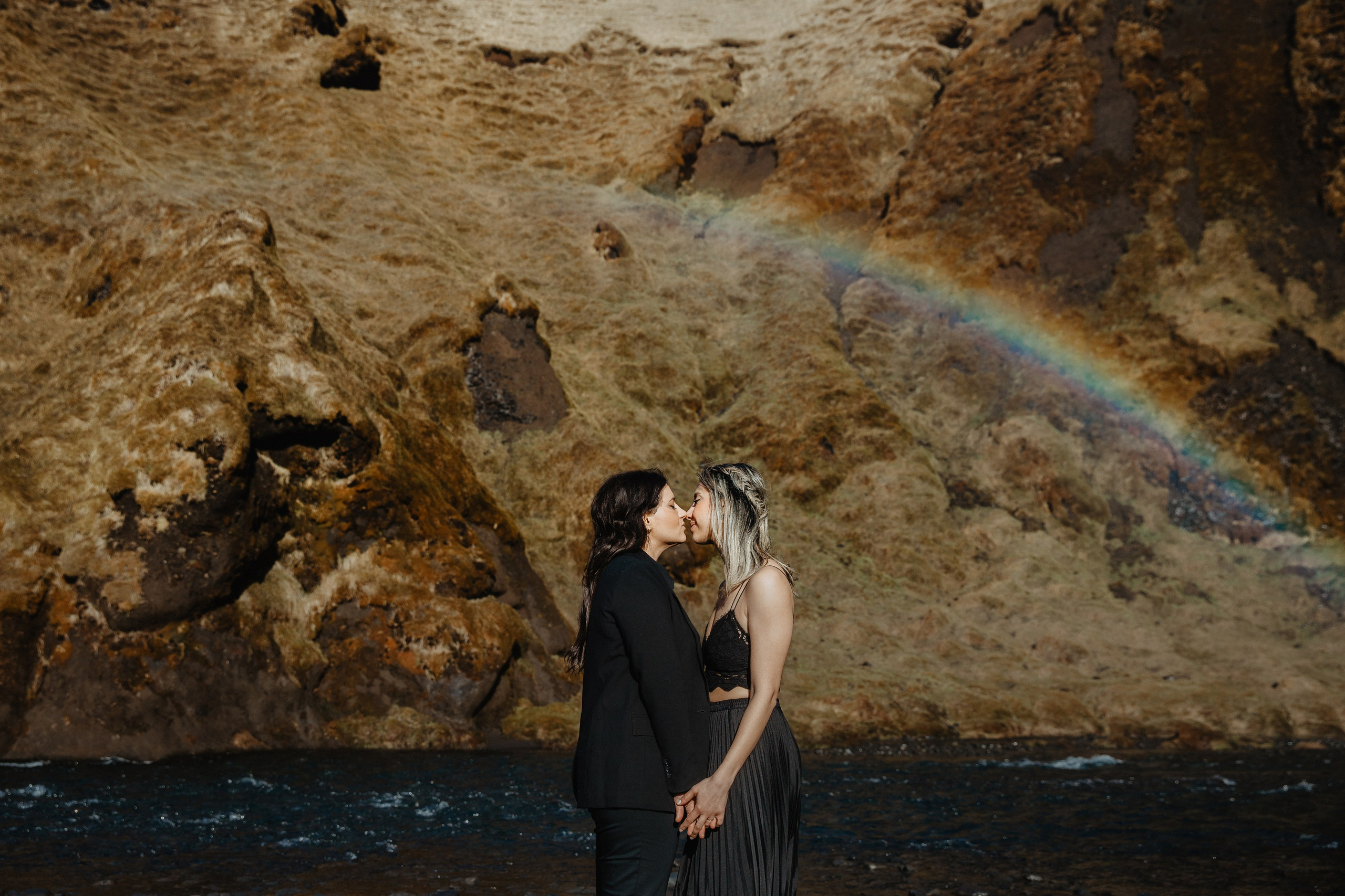 Same Sex Wedding at Iceland Black Sand Beach. Iceland elopement photographer & videographer