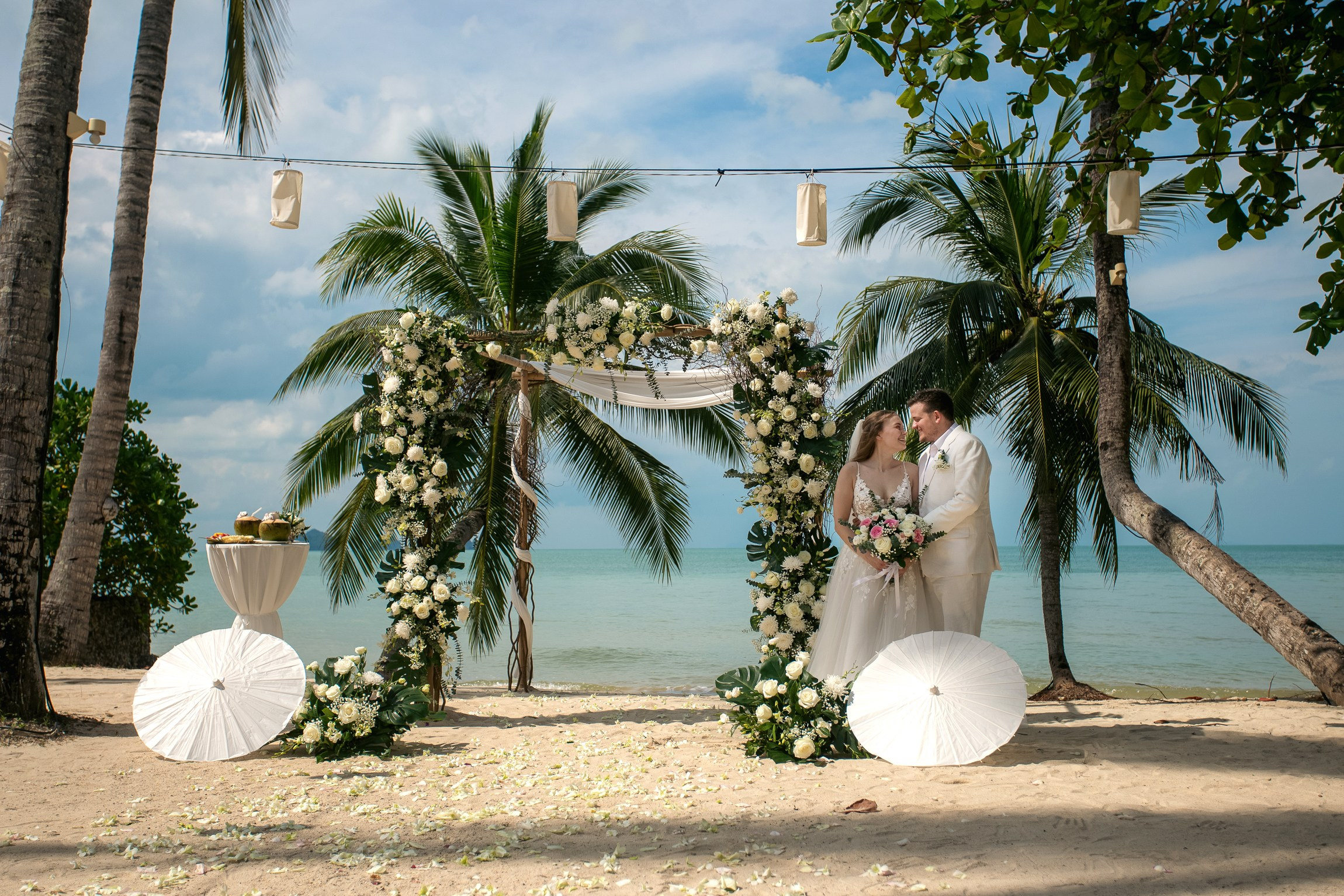 Western ceremony. Wedding on Koh Samui, Thailand