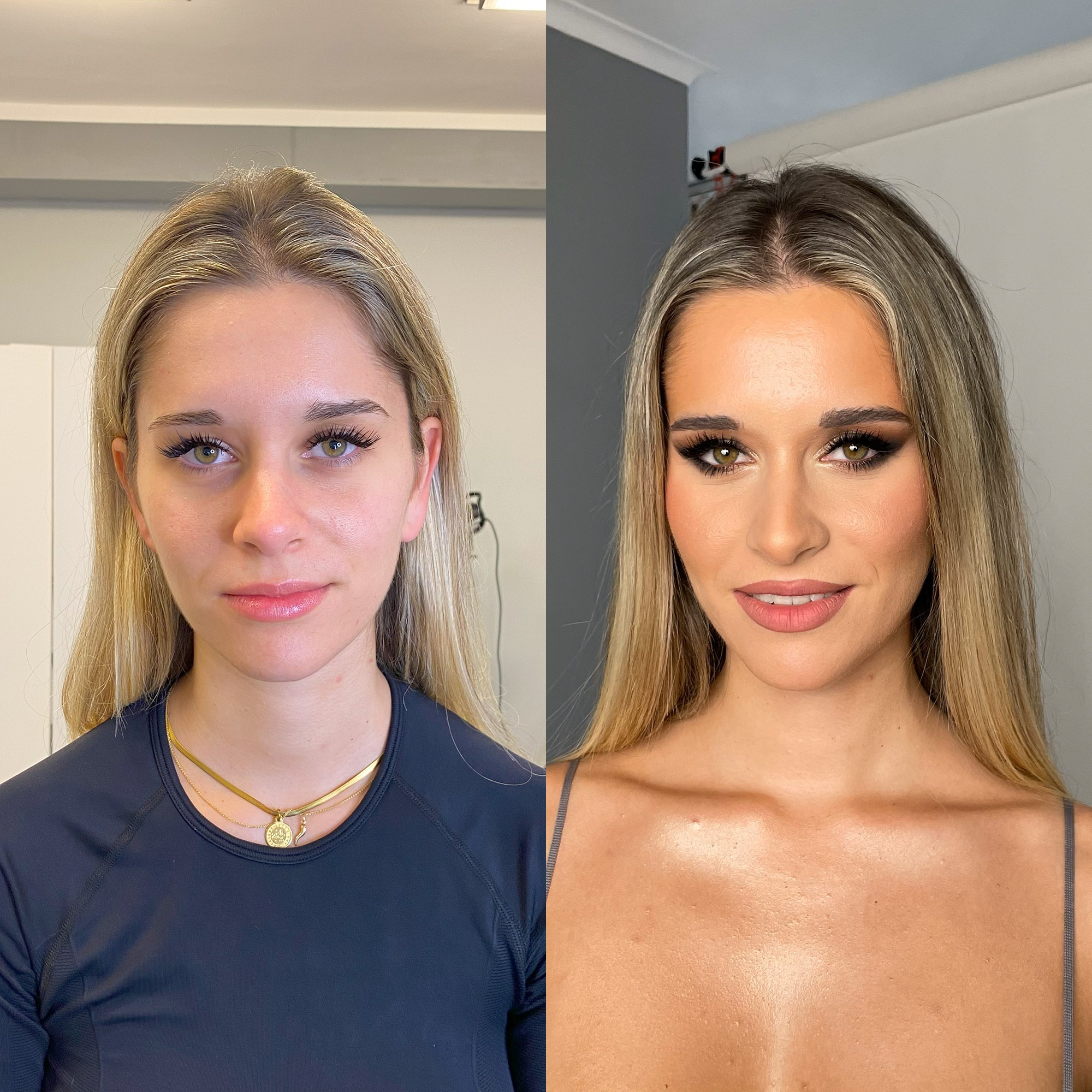 Different lighting, zero retouch. Glam makeup on Erika. Shooting for TopTrend dresses brand