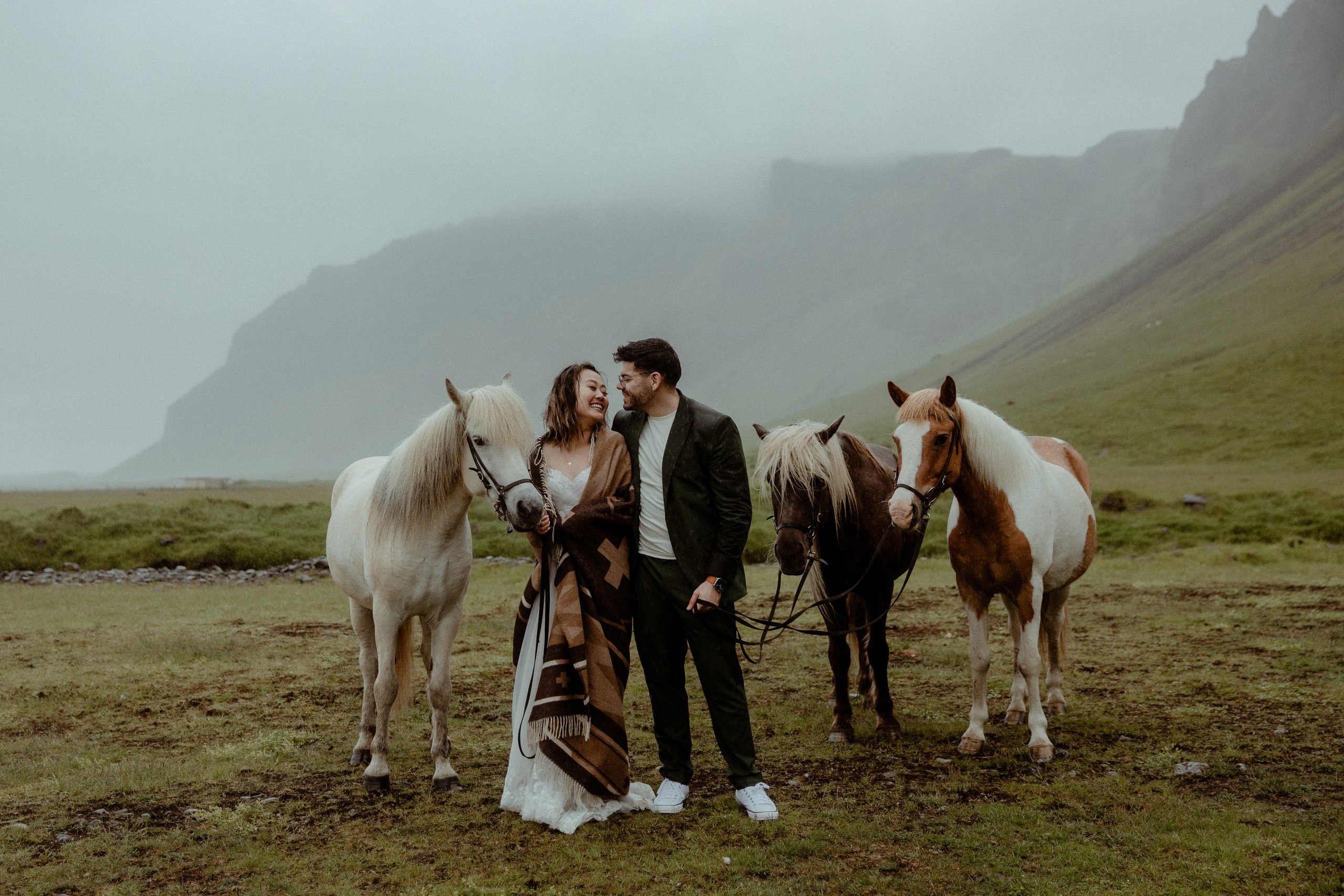 Elopement at Kvernufoss Waterfall. Iceland elopement photographer & videographer