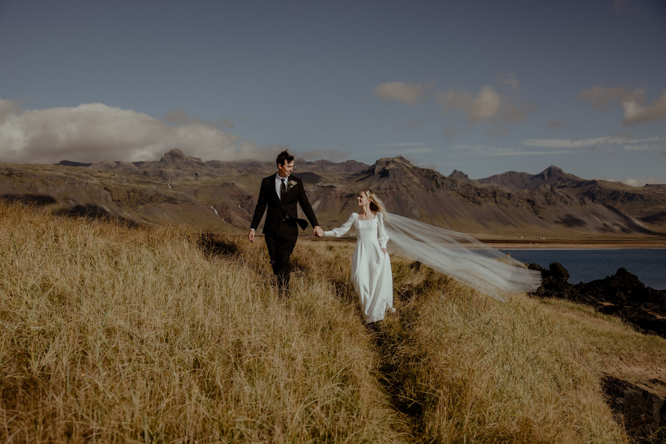 Iceland elopement at Budir Black Church | Snæfellsnes wedding by Iceland elopement photographer & videographer. Iceland elopement photographer & videographer