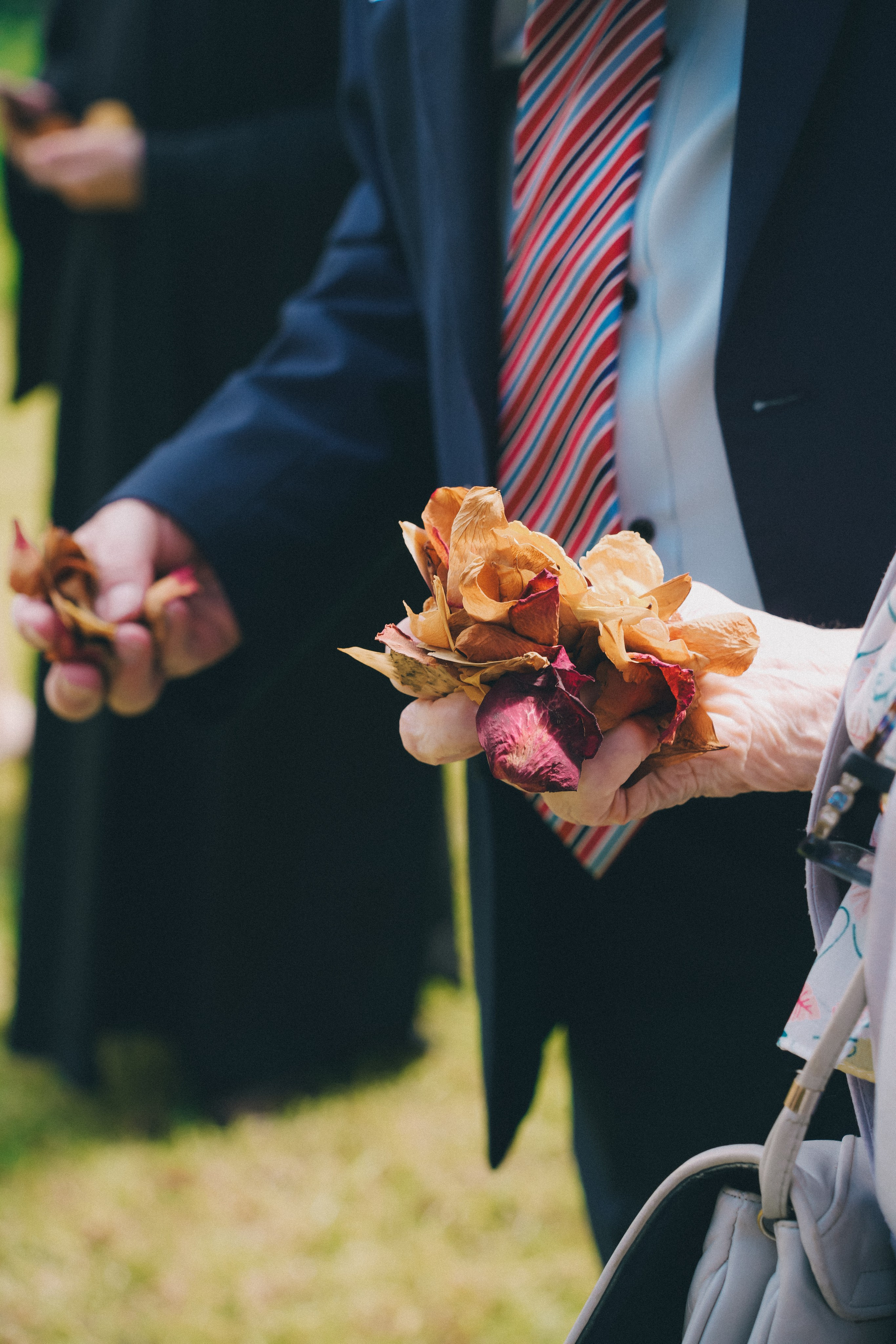 throwing flowers at wedding ceremony solihull