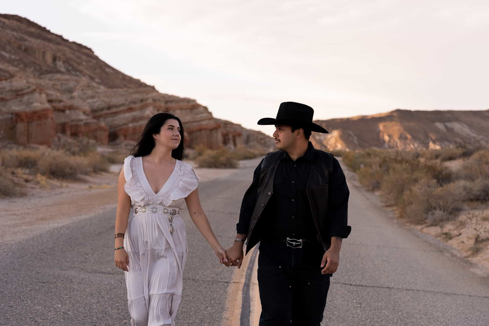 Adventure Engagement Session in Red Rock Canyon State Park. Cinematic Wedding & Elopement Photography in Los Angeles | Inspired by Indie Film & Real Life