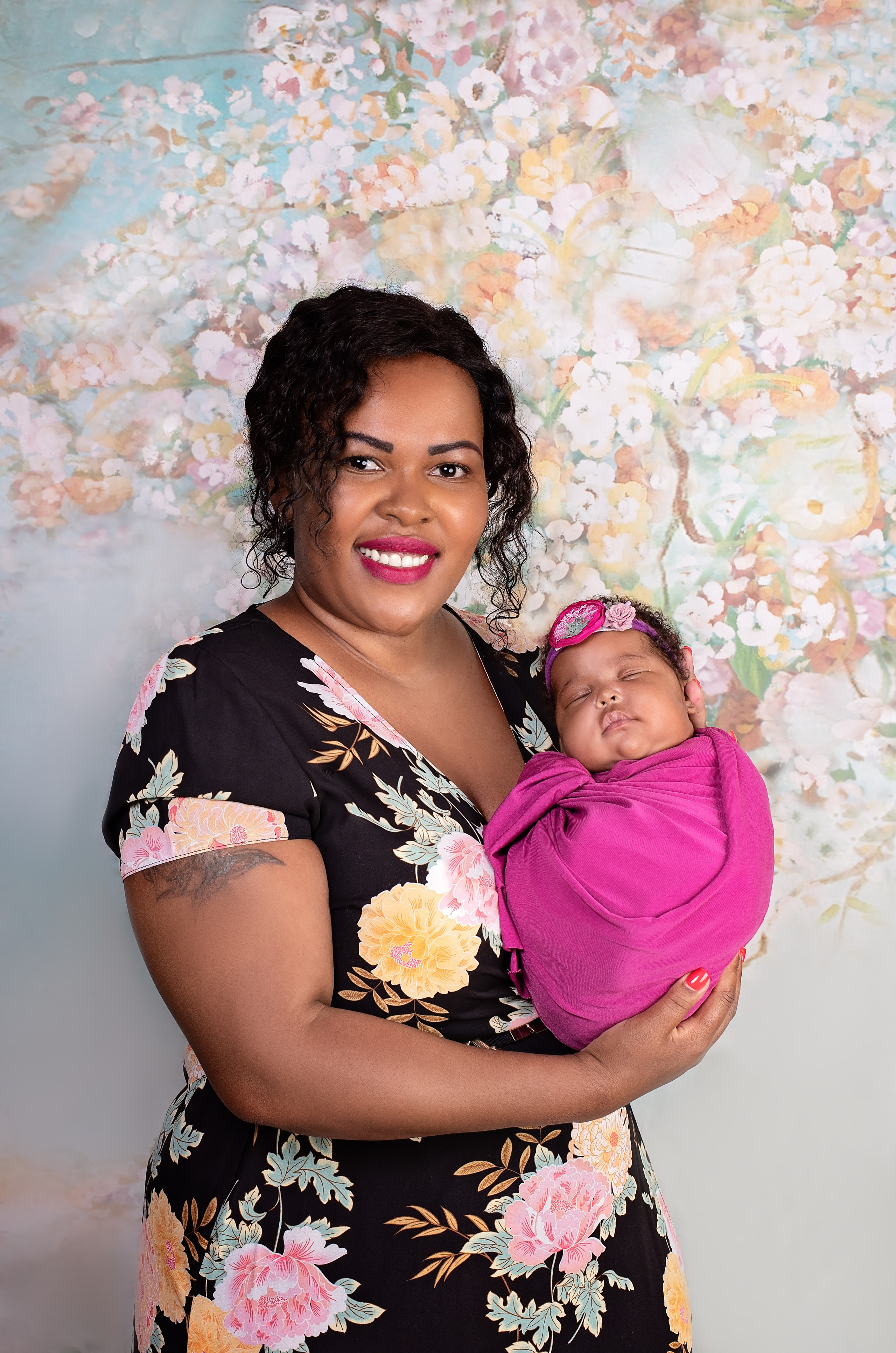 African family mother and newborn baby girl Mombasa Kenya