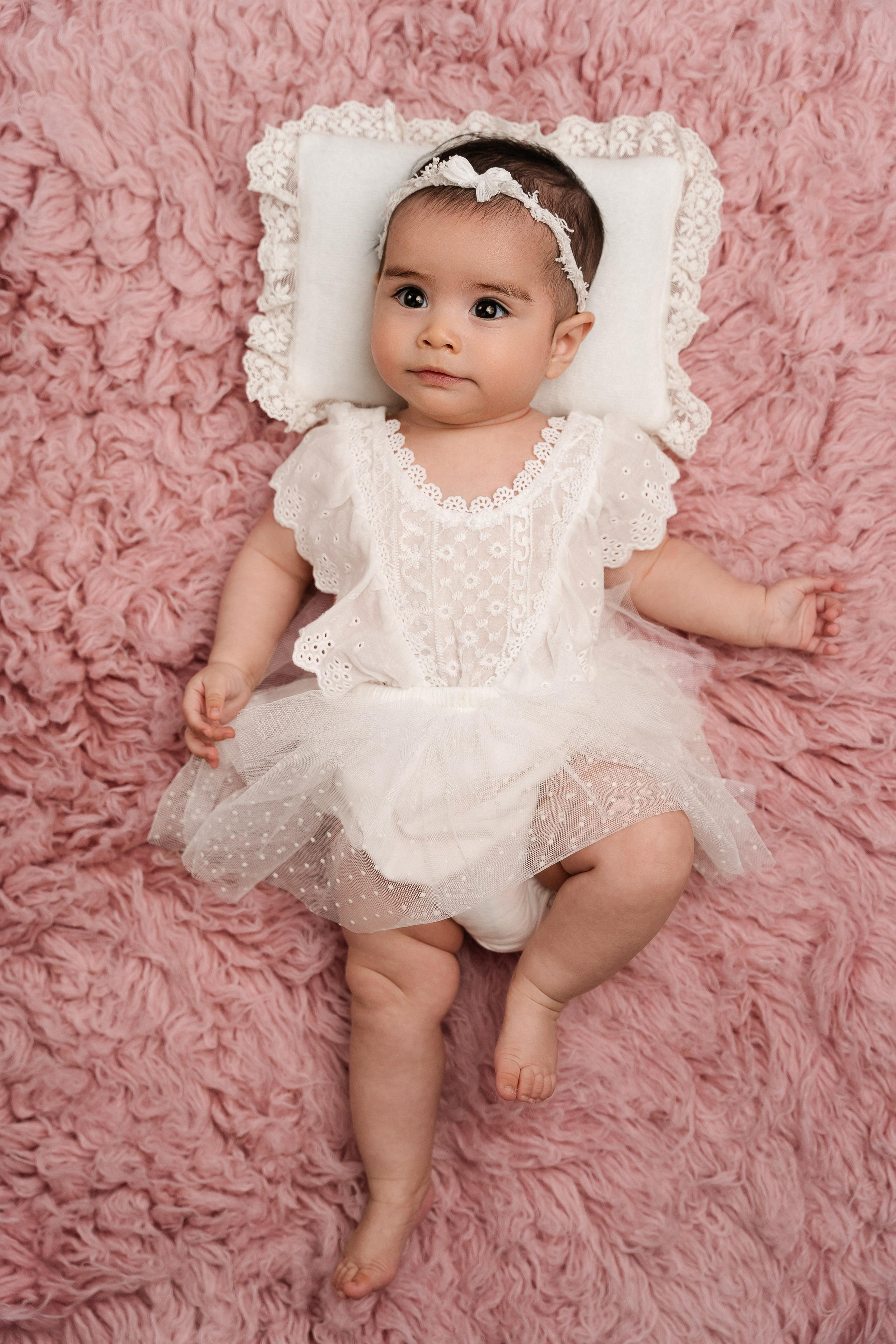 A studio milestone session for 5 months old baby Alejandra and her beautiful family❤️. Newborn and family photographer. Hills District. Sydney