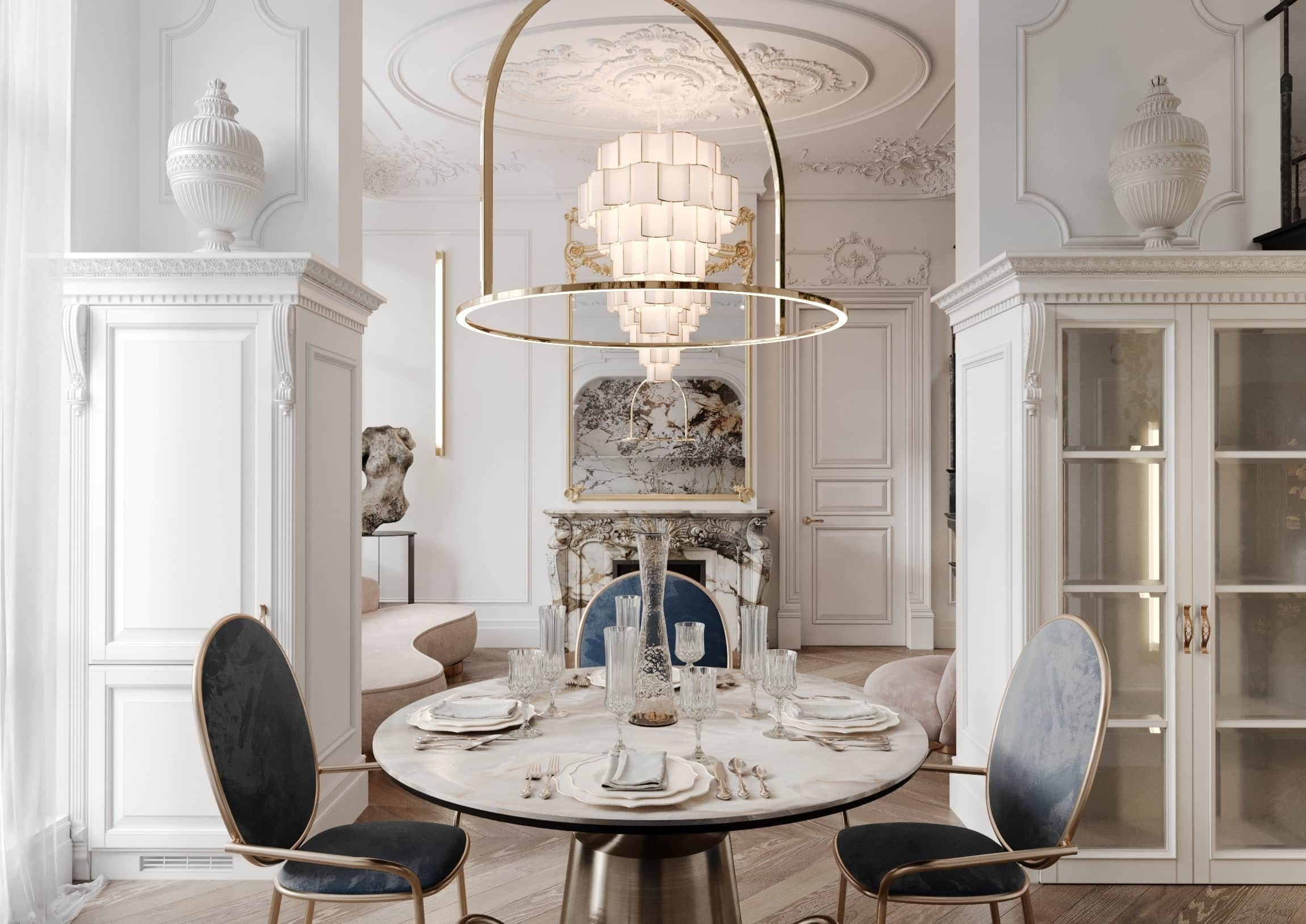 PENTHOUSE IN CLASSIC STYLE. Дизайн интерьера и 3D-визуализация | AB Design Buro