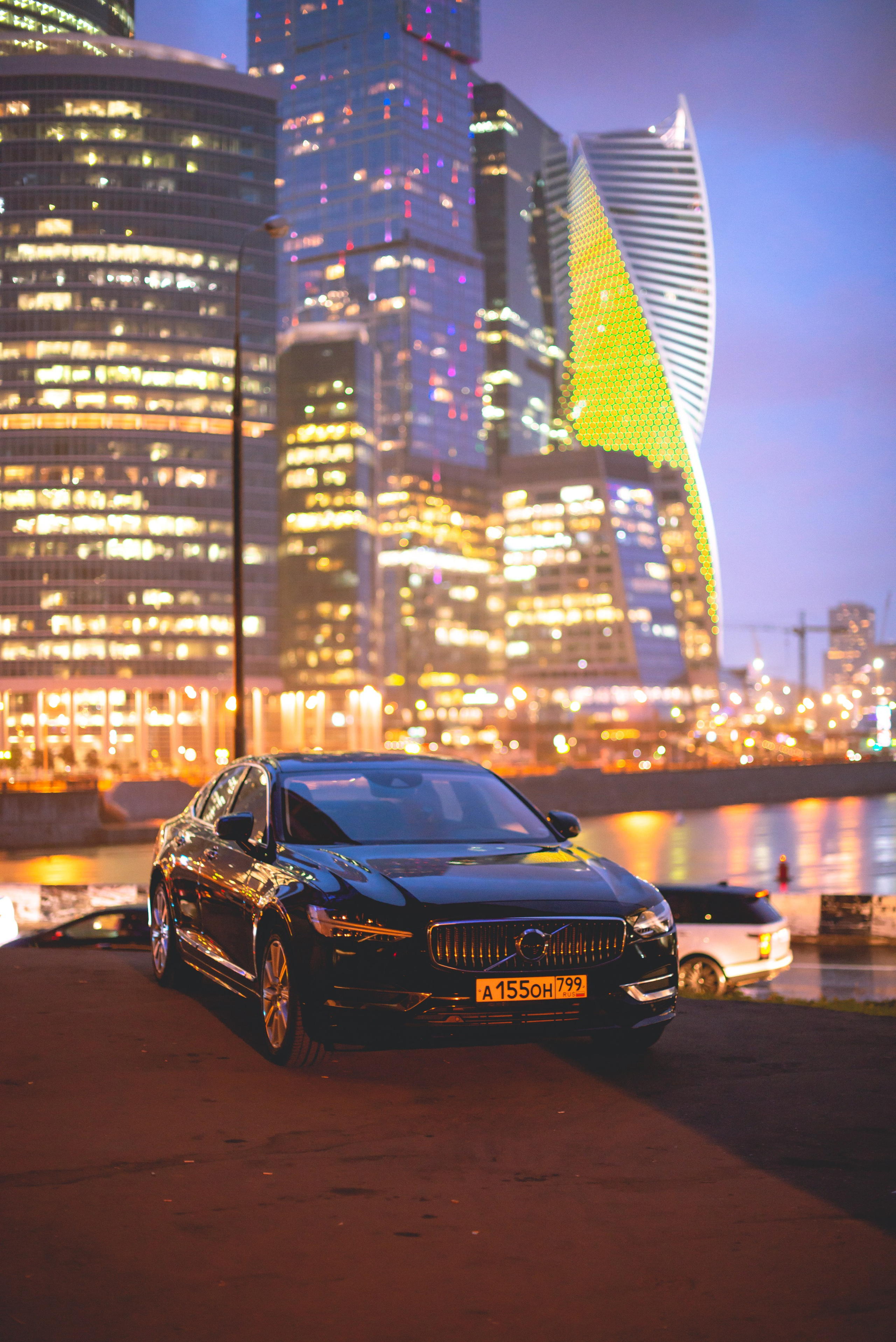 Ночная съемка Volvo S90. ФОТОГРАФ МЕКСИКА КИНТАНА-РОО