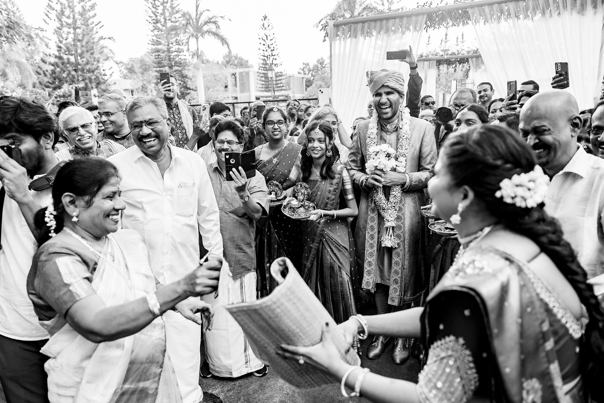 Explore the vibrant fusion of Punjabi and Chettinad cultures in this stunning destination wedding at Eagleton The Golf Resort, Bangalore. Ph