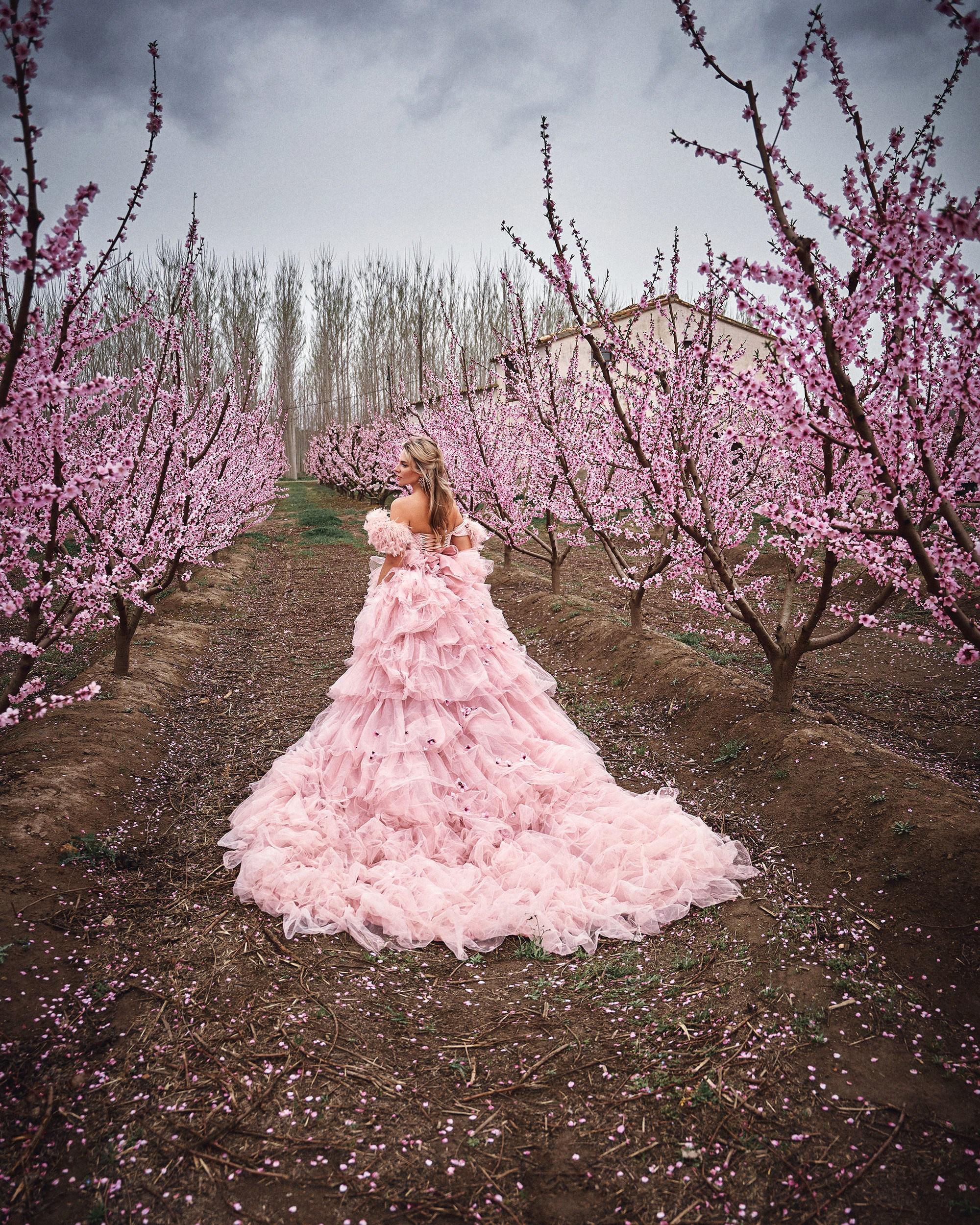 Sesión de fotos en los campos de melocotoneros en flor. Barcelona Photographer | Studio & Outdoor Photo Sessions | Svyatoslav Usmyal