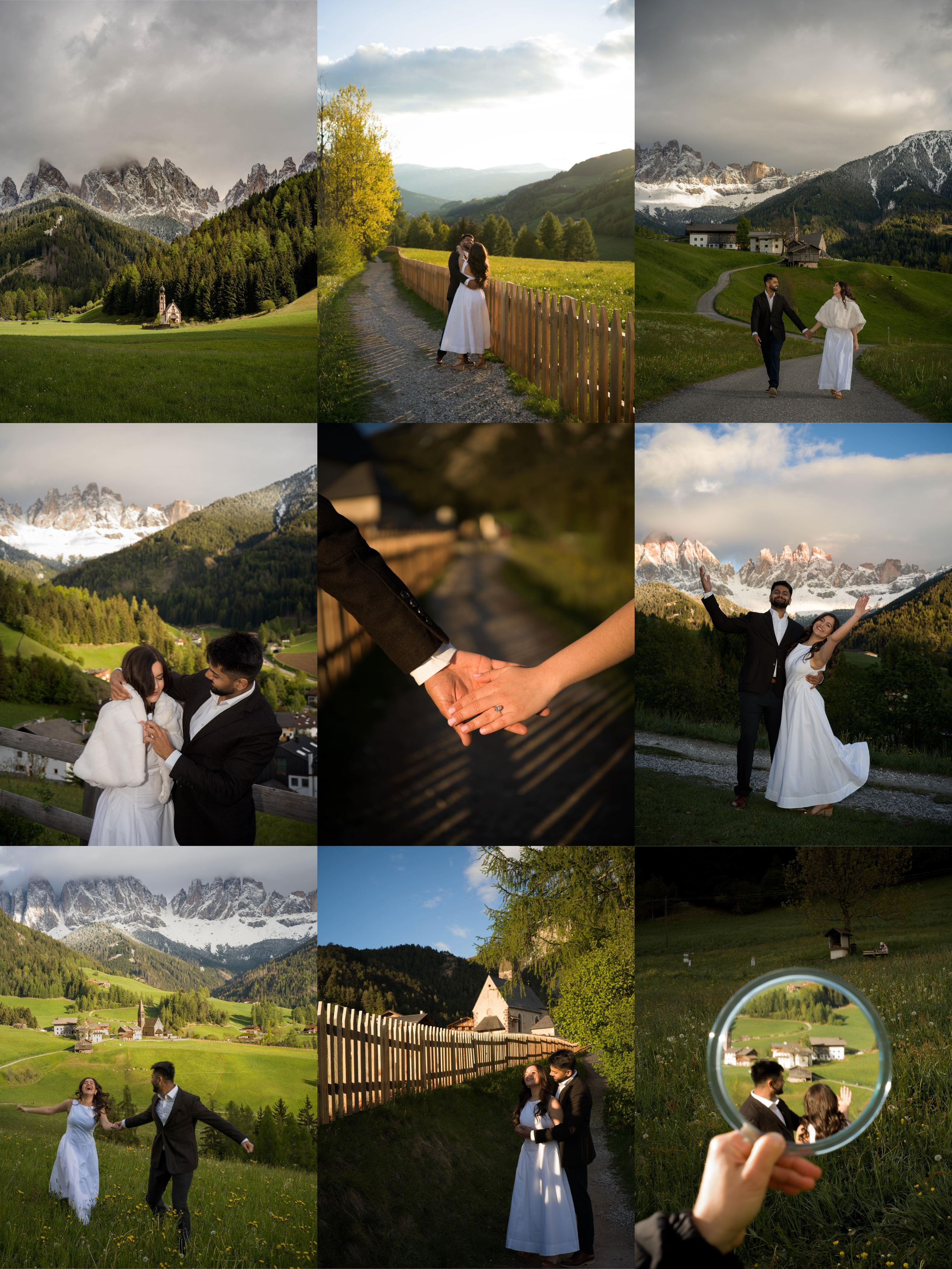 Proposal, Santa Maddalena Church, the Dolomites
