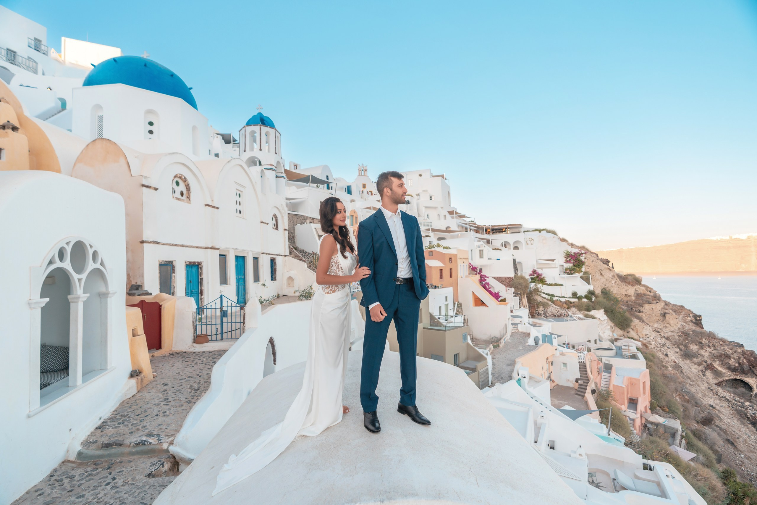 She Said Yes in Santorini! Magical Marriage Proposal | Sokolove Photography. Photographer in Santorini SokoLOVE Alex| Flying Dress Santorini